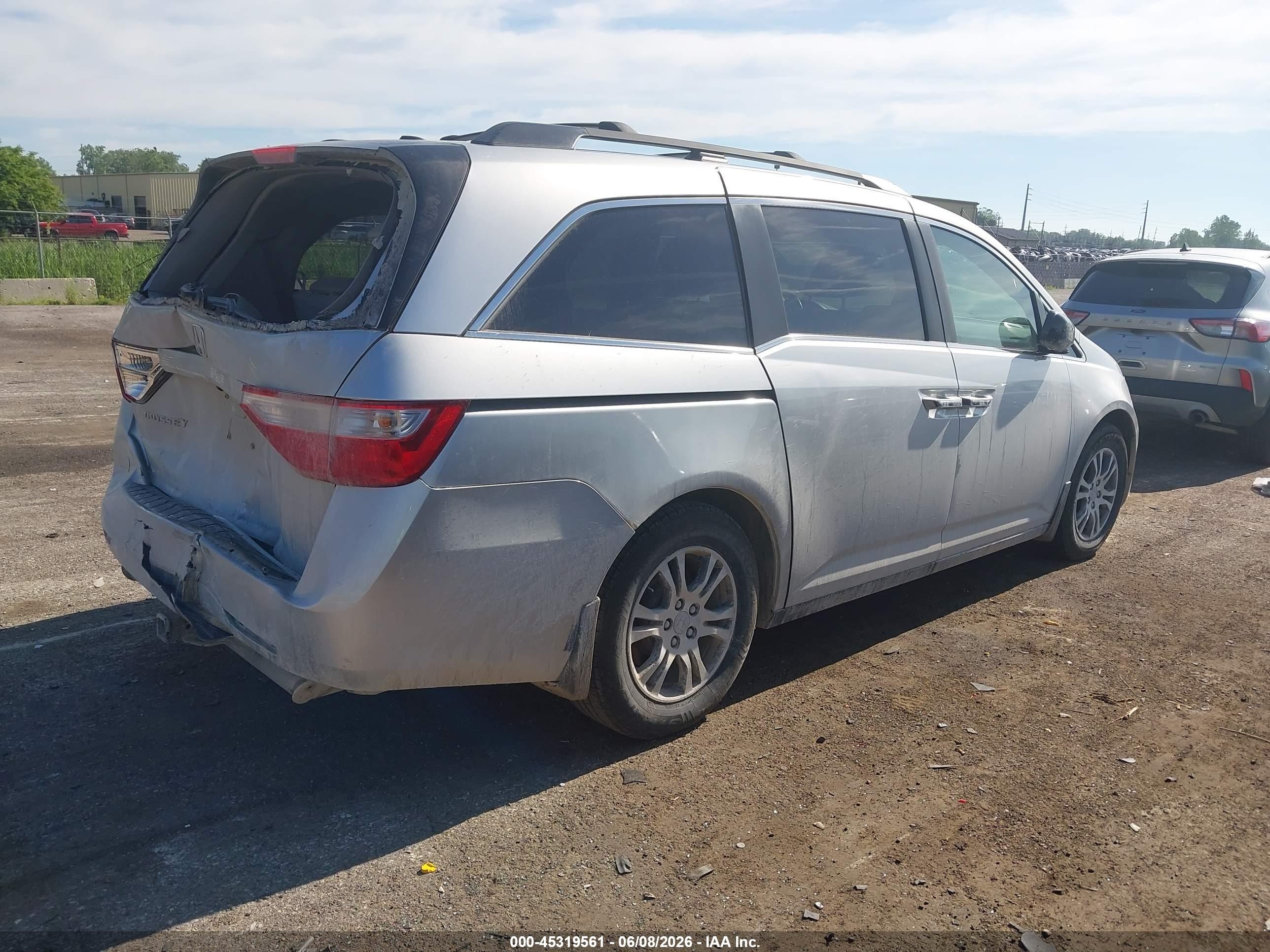 2011 Honda Odyssey Ex-l Silver vin: 5FNRL5H61BB020413