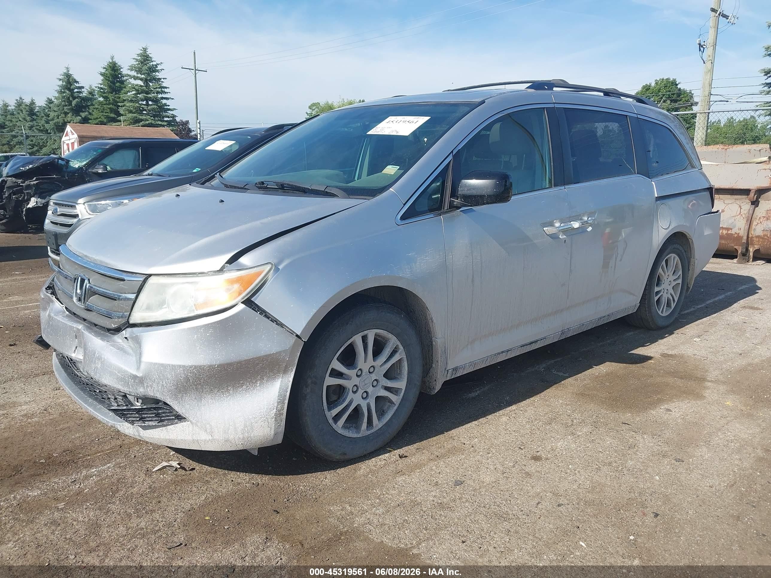 2011 Honda Odyssey Ex-l Silver vin: 5FNRL5H61BB020413