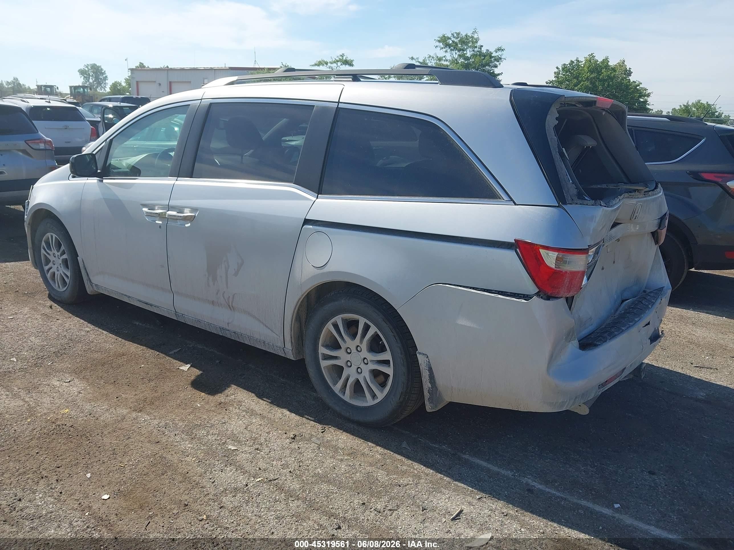 2011 Honda Odyssey Ex-l Silver vin: 5FNRL5H61BB020413