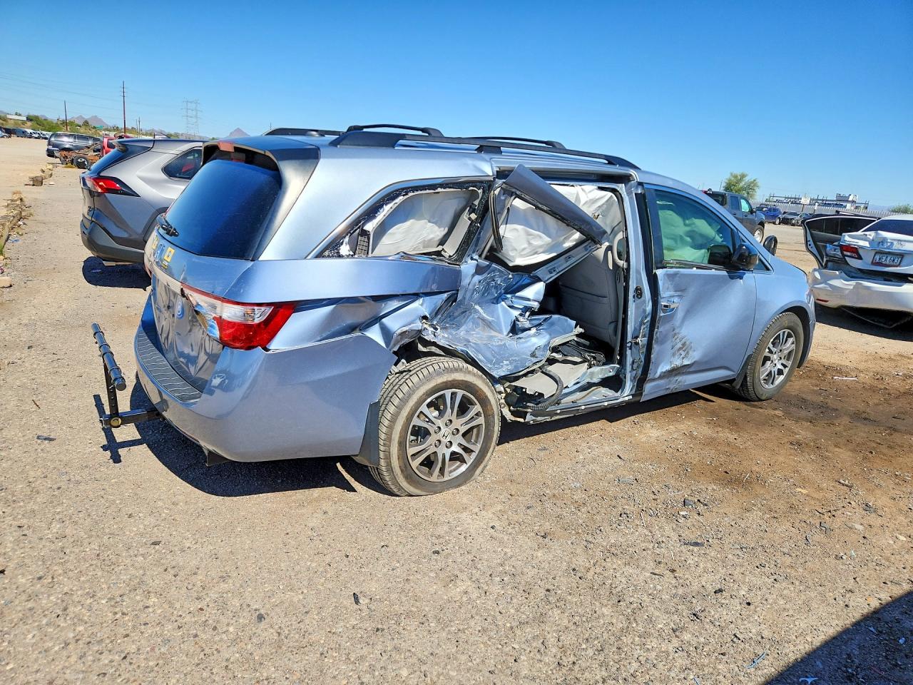 2011 Honda Odyssey Exl Blue vin: 5FNRL5H61BB060734