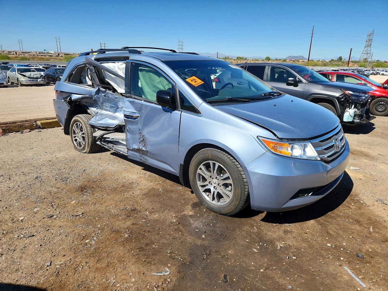 2011 Honda Odyssey Exl Blue vin: 5FNRL5H61BB060734