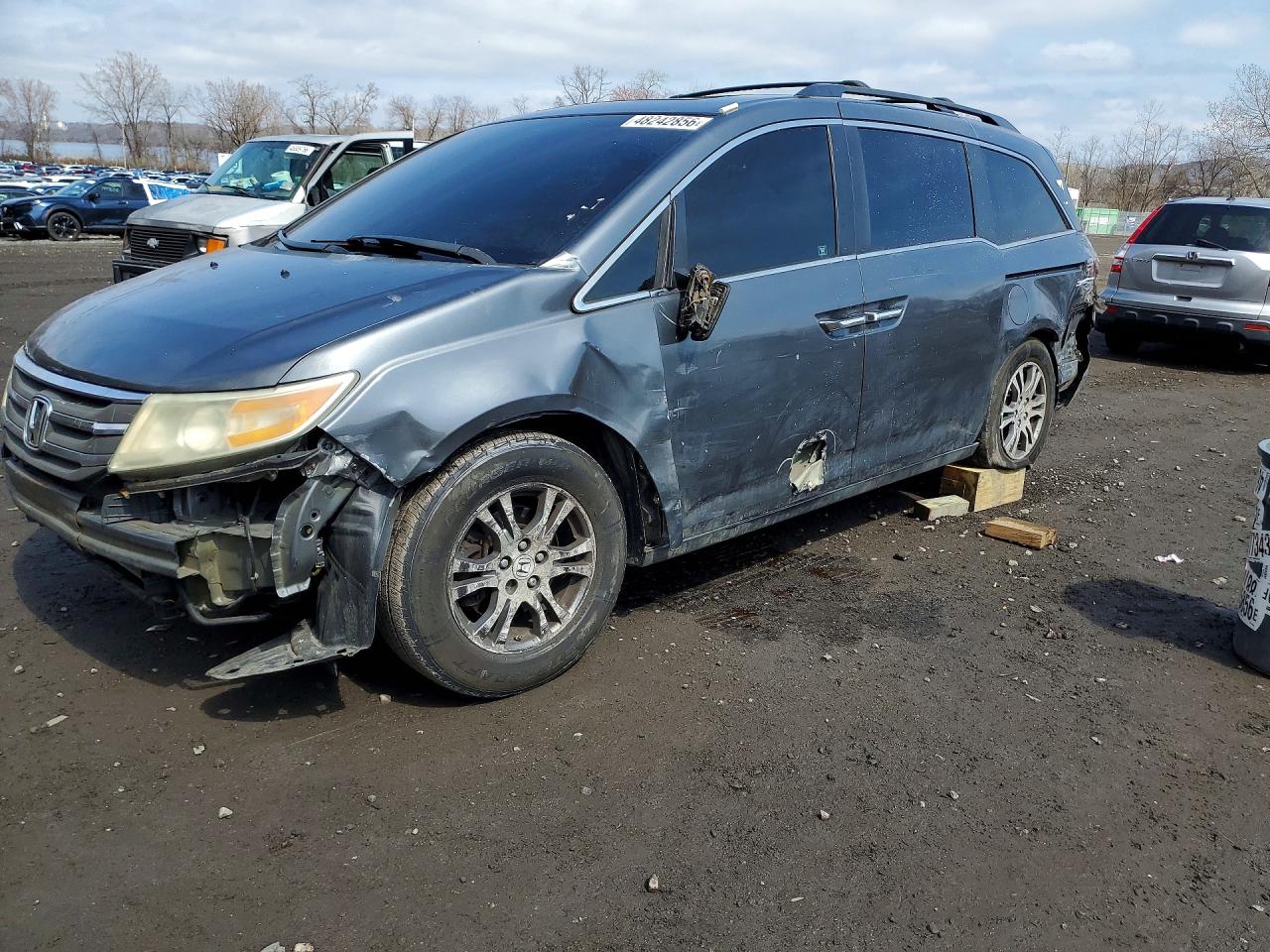 2011 Honda Odyssey Exl Gray vin: 5FNRL5H61BB068171