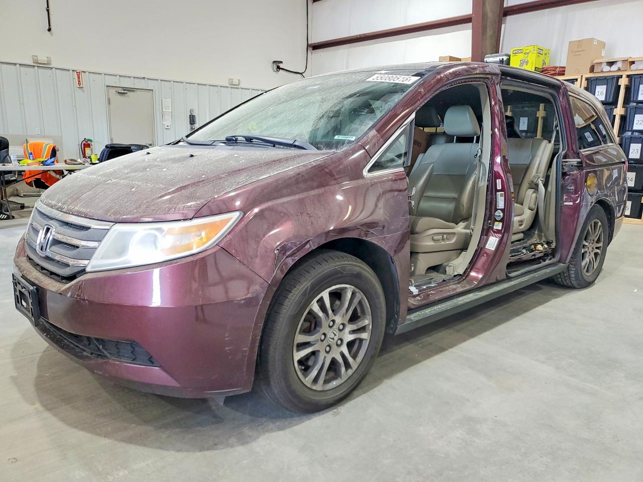 2011 Honda Odyssey Exl Brown vin: 5FNRL5H61BB074634