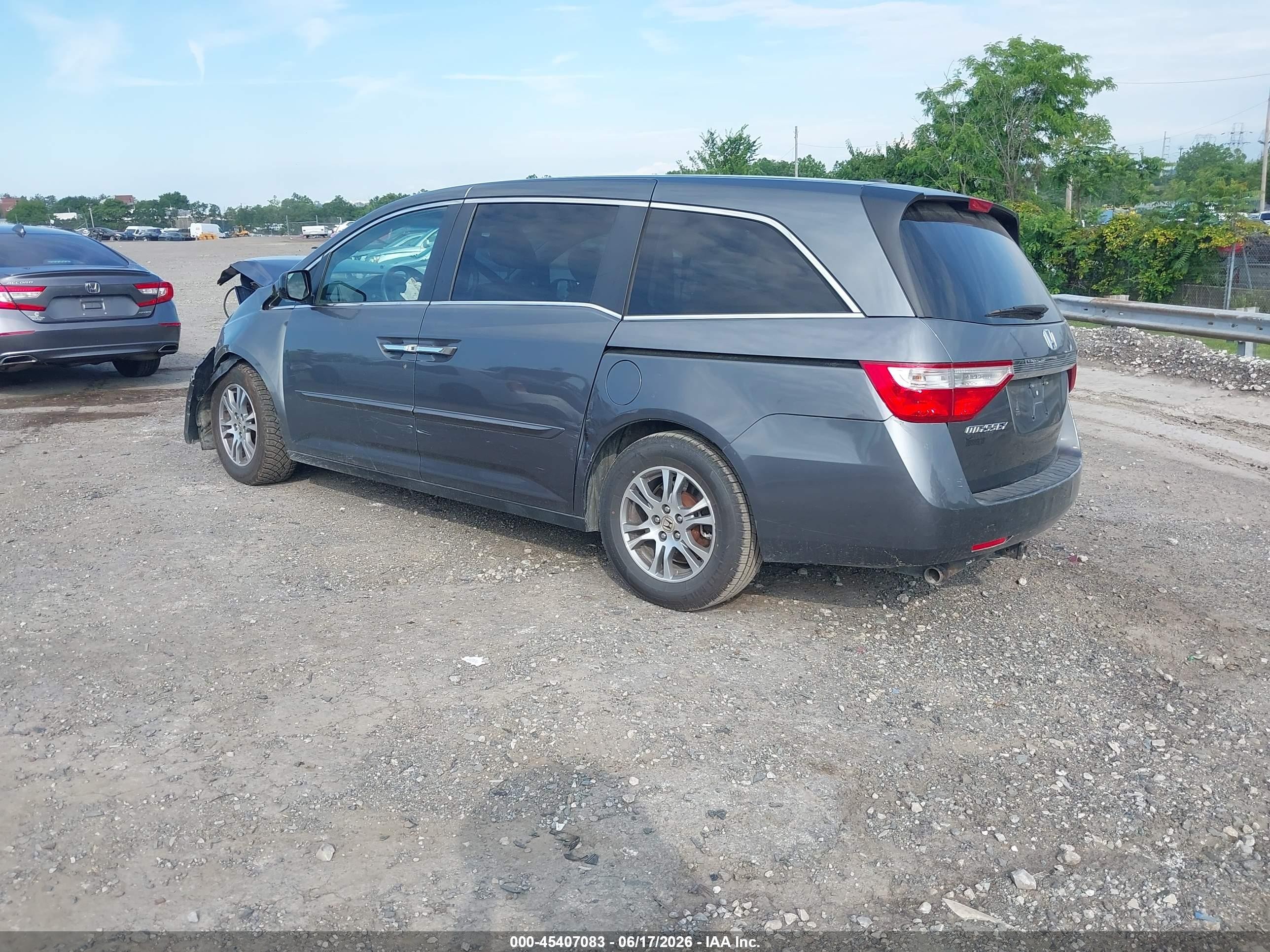 2011 Honda Odyssey Ex-l Gray vin: 5FNRL5H61BB076481