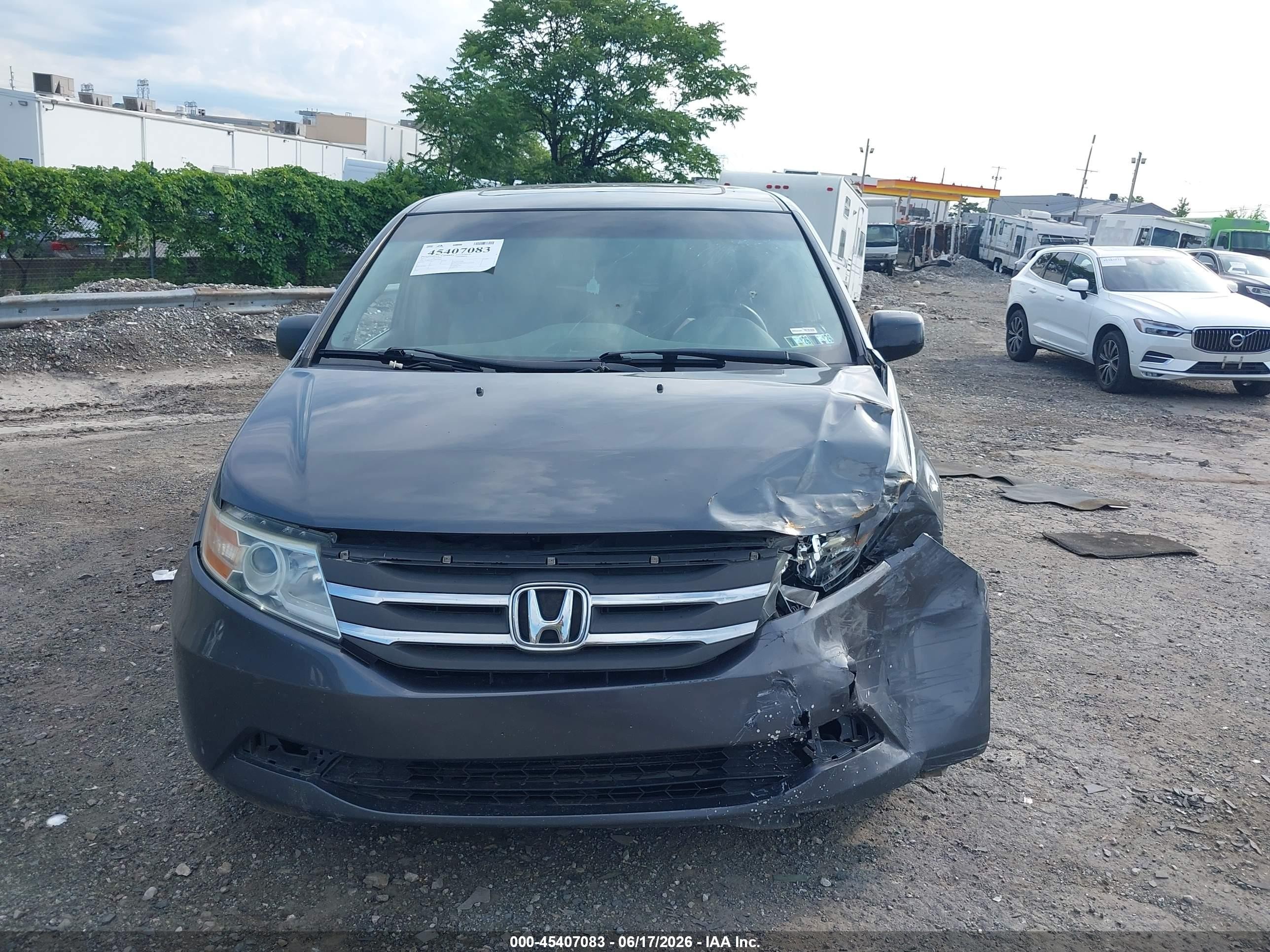 2011 Honda Odyssey Ex-l Gray vin: 5FNRL5H61BB076481