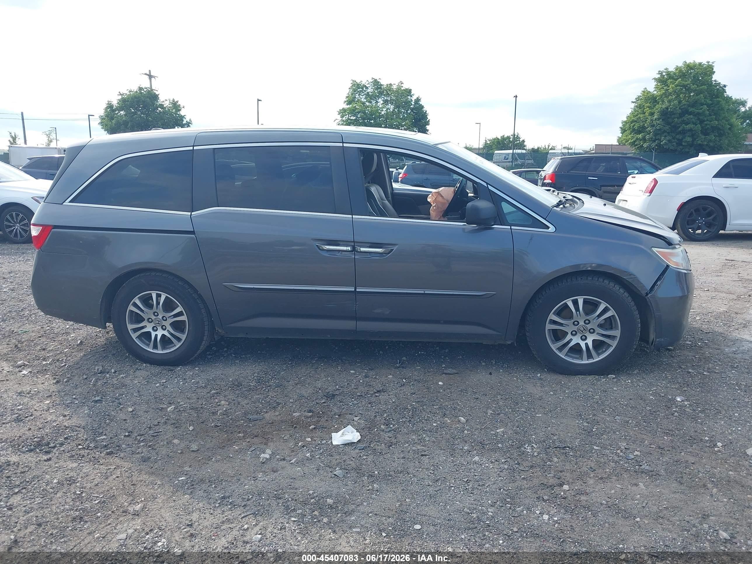 2011 Honda Odyssey Ex-l Gray vin: 5FNRL5H61BB076481