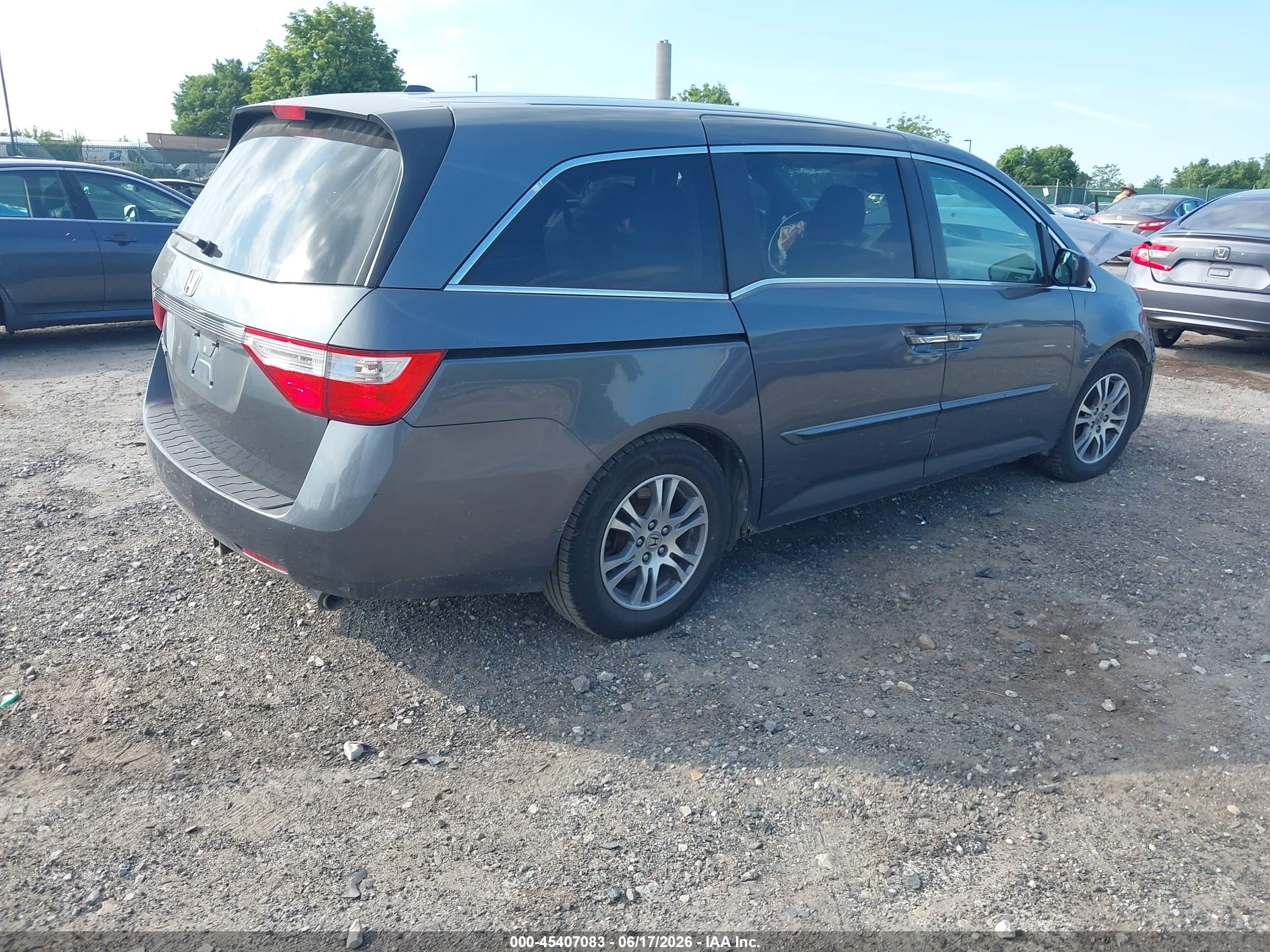 2011 Honda Odyssey Ex-l Gray vin: 5FNRL5H61BB076481