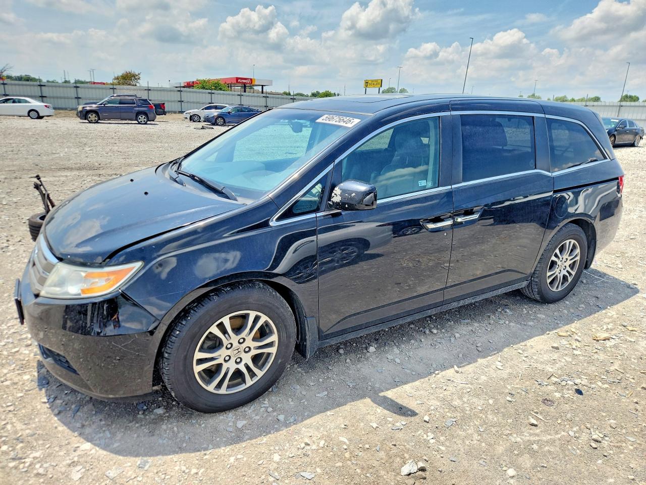 2011 Honda Odyssey Exl Black vin: 5FNRL5H61BB080899
