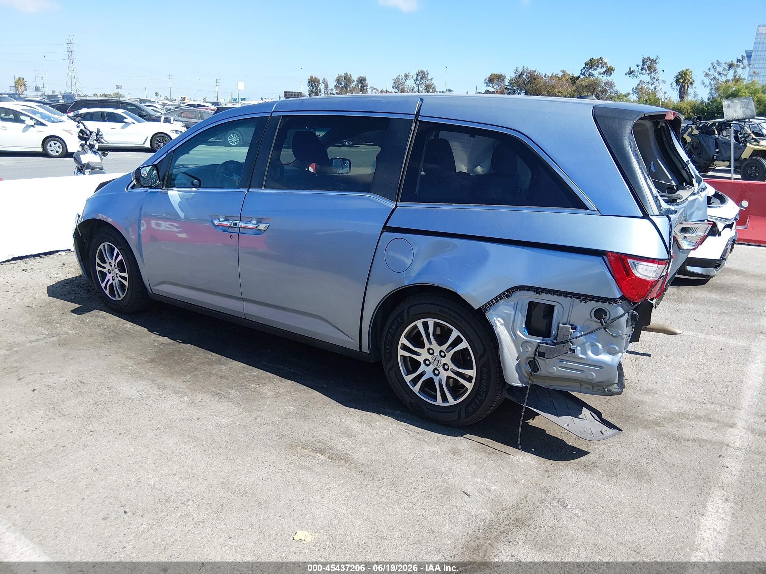 2011 Honda Odyssey Ex-l Blue vin: 5FNRL5H61BB095466