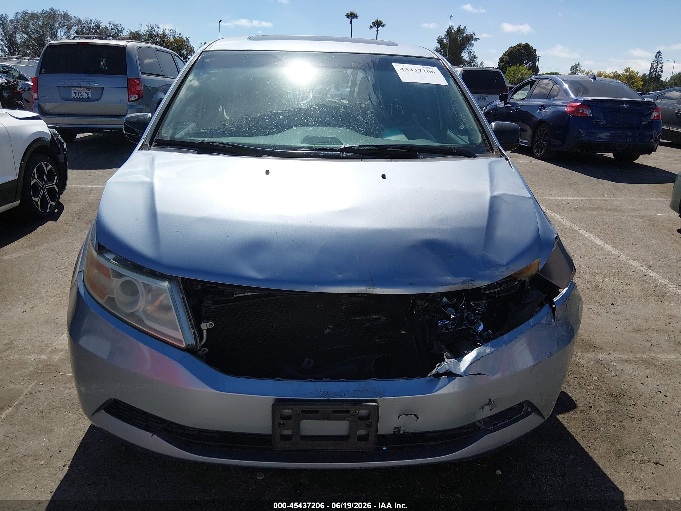 2011 Honda Odyssey Ex-l Blue vin: 5FNRL5H61BB095466
