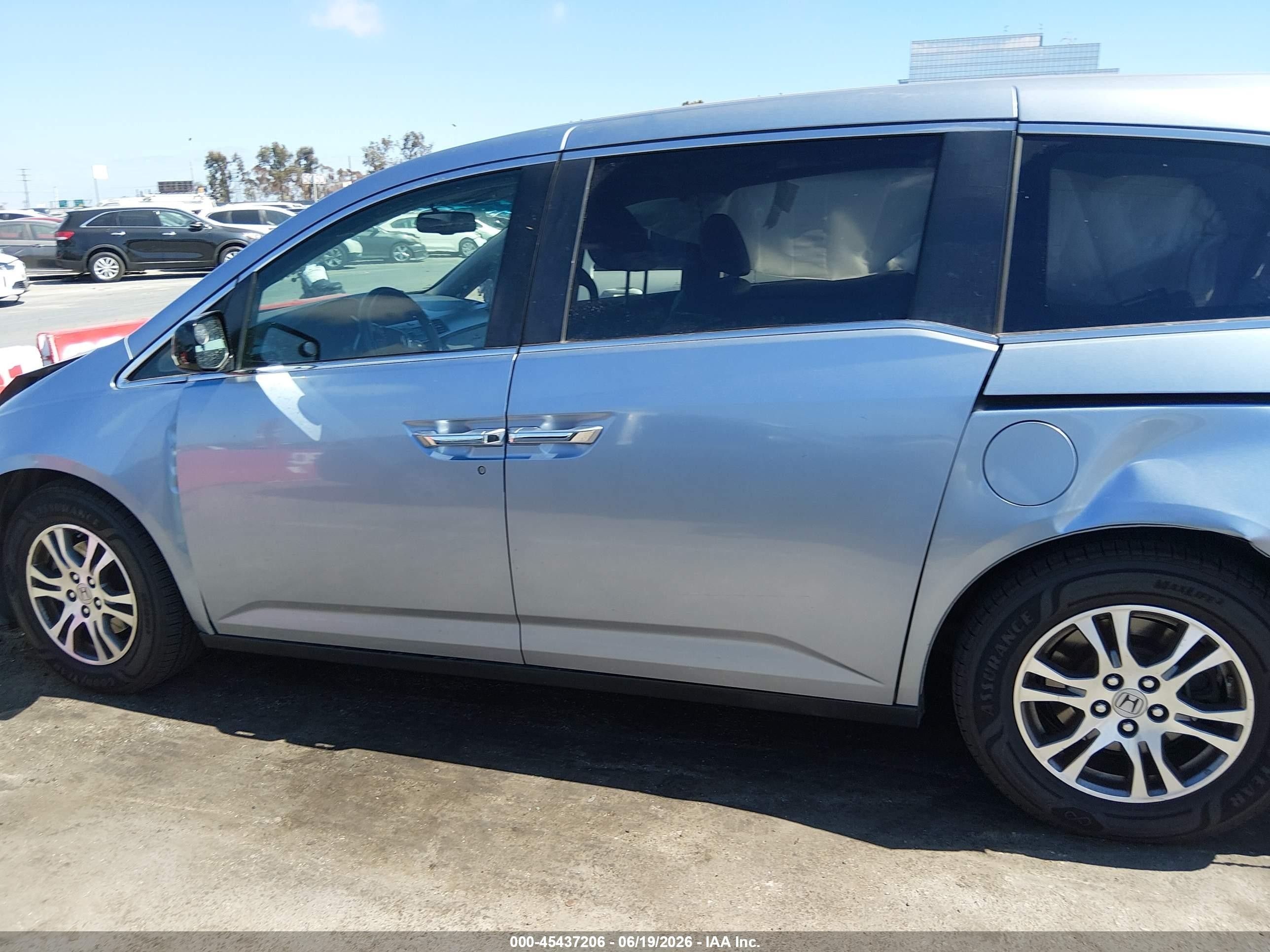2011 Honda Odyssey Ex-l Blue vin: 5FNRL5H61BB095466