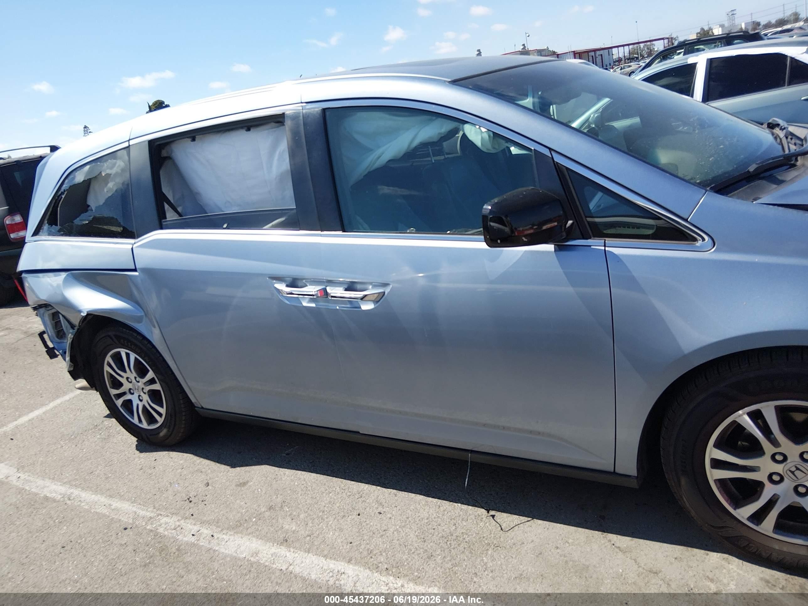 2011 Honda Odyssey Ex-l Blue vin: 5FNRL5H61BB095466