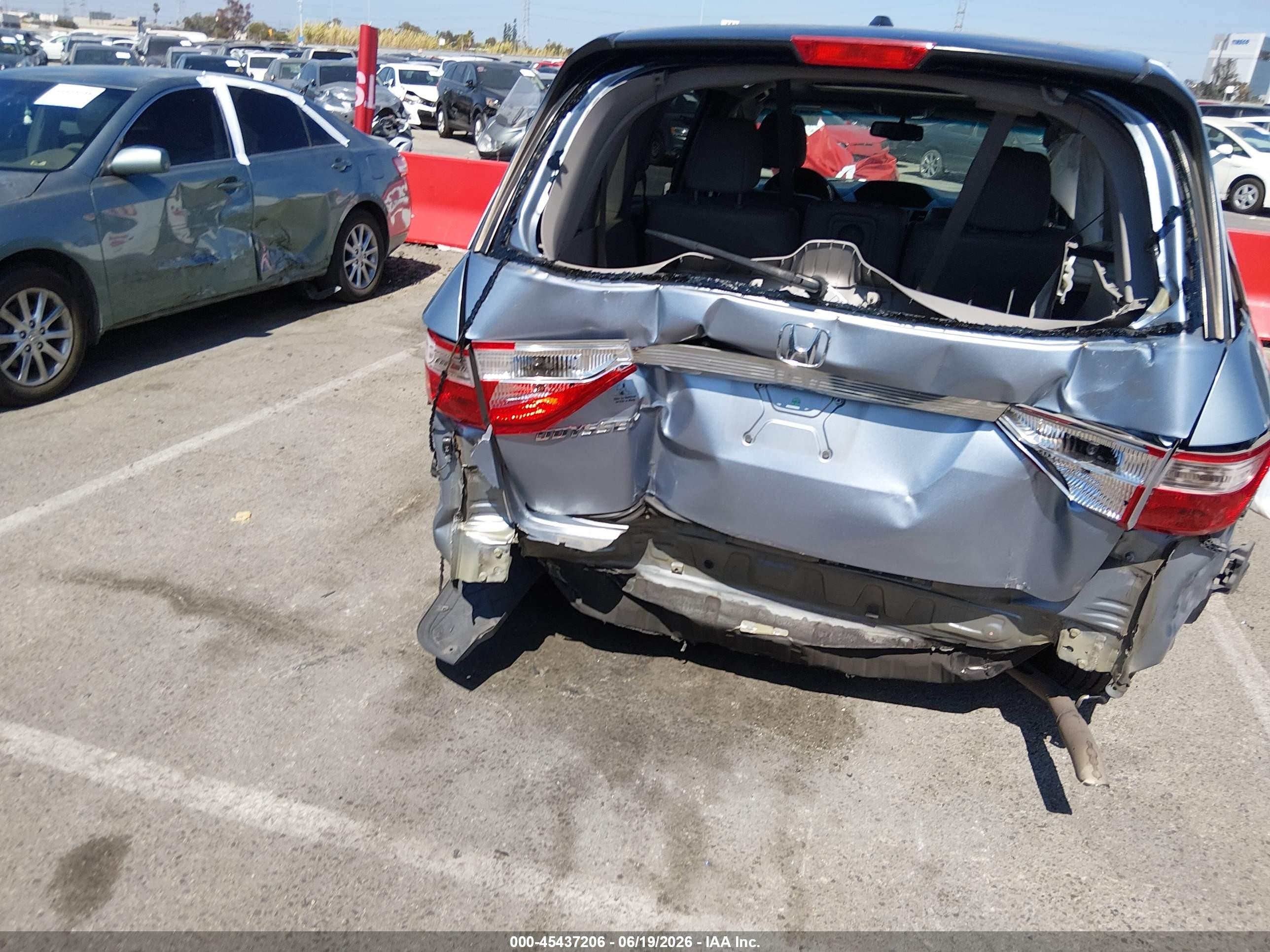 2011 Honda Odyssey Ex-l Blue vin: 5FNRL5H61BB095466