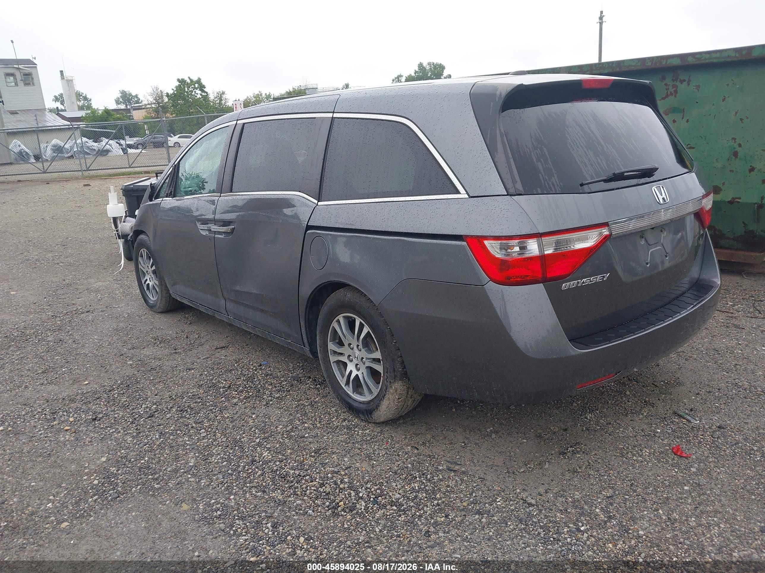 2011 Honda Odyssey Ex-l Gray vin: 5FNRL5H61BB103355