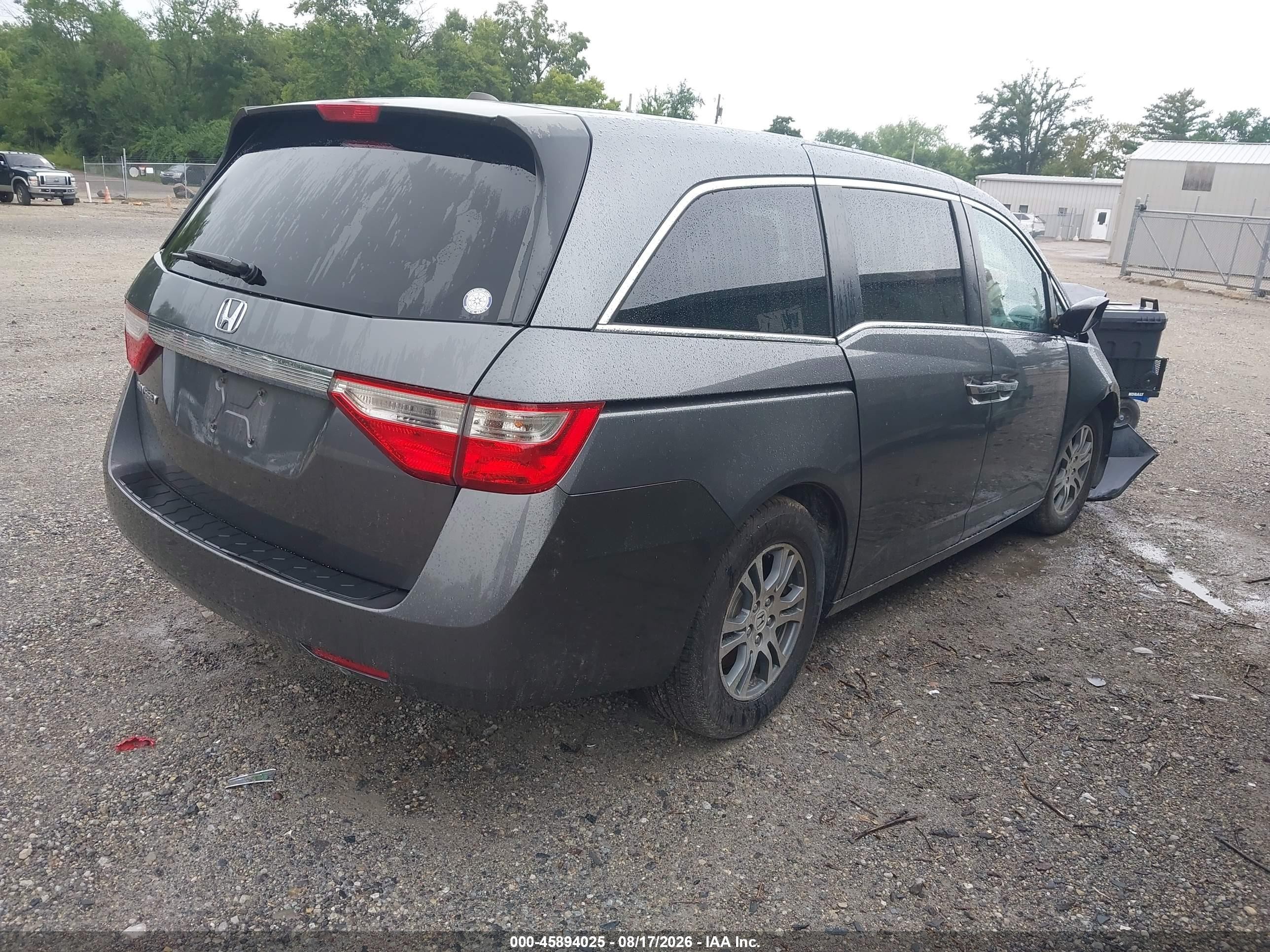 2011 Honda Odyssey Ex-l Gray vin: 5FNRL5H61BB103355