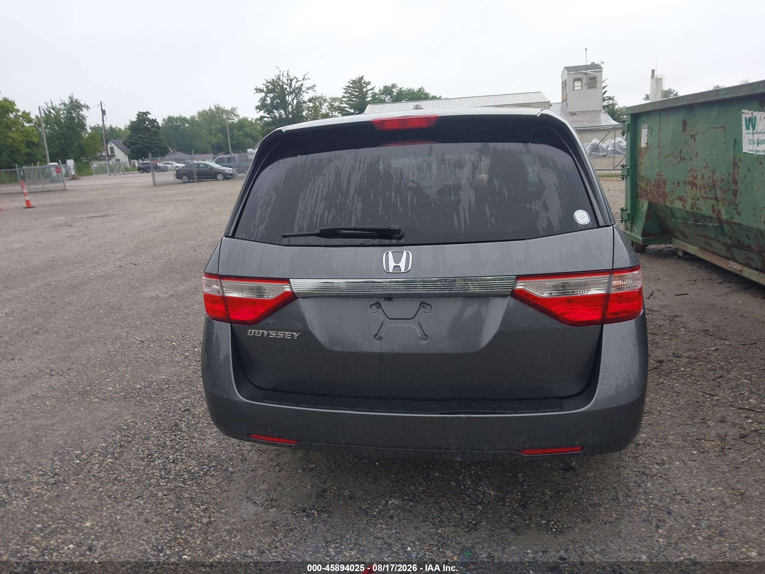 2011 Honda Odyssey Ex-l Gray vin: 5FNRL5H61BB103355