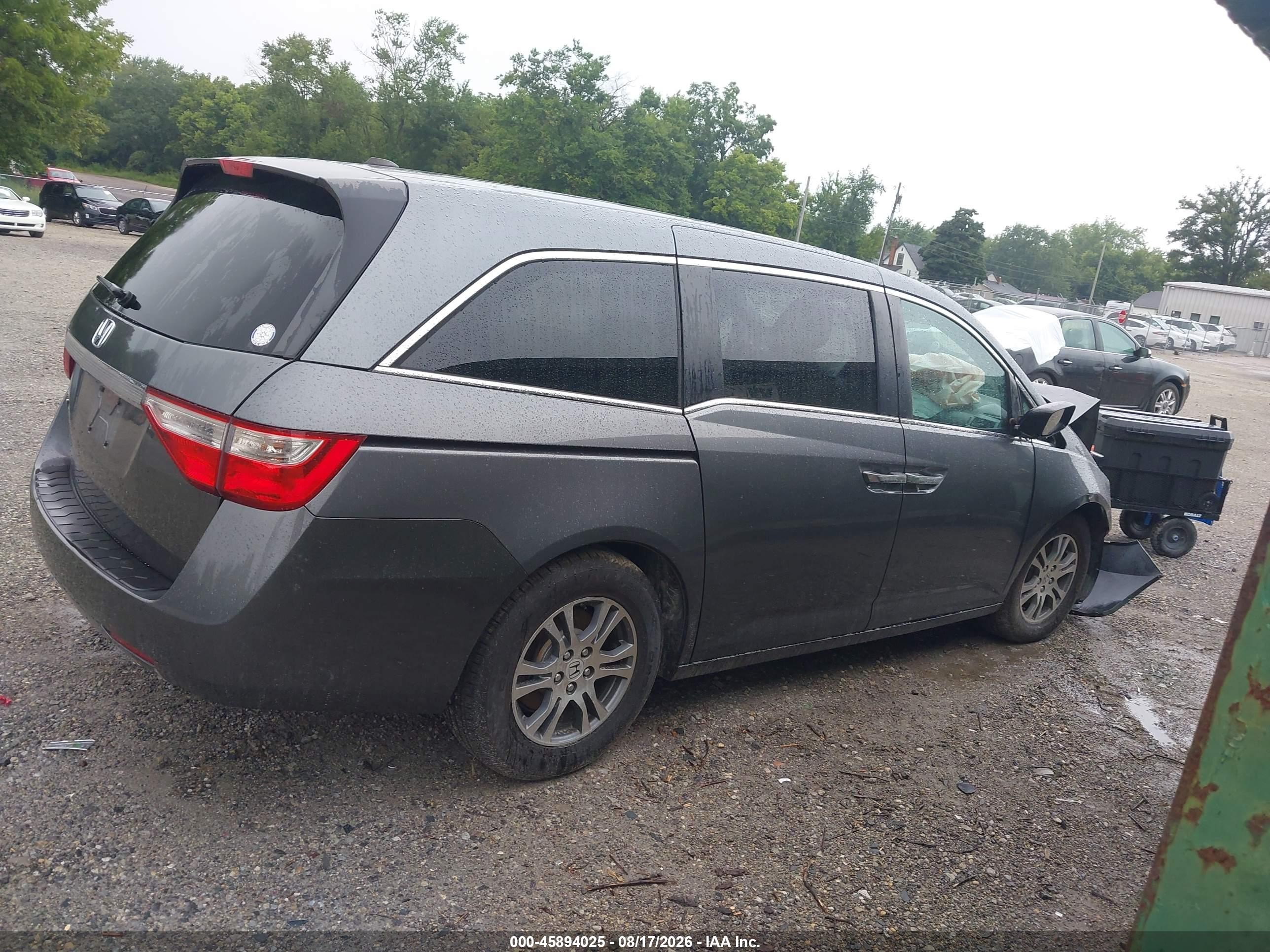 2011 Honda Odyssey Ex-l Gray vin: 5FNRL5H61BB103355