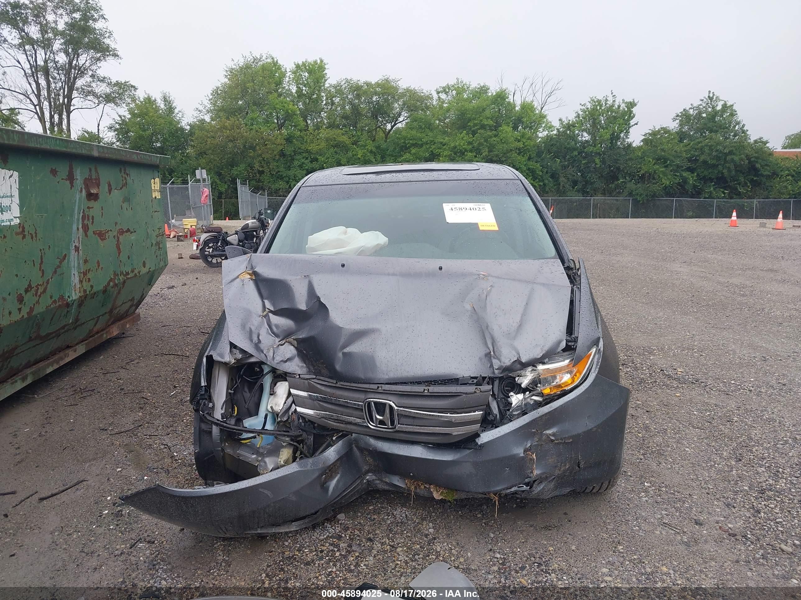 2011 Honda Odyssey Ex-l Gray vin: 5FNRL5H61BB103355