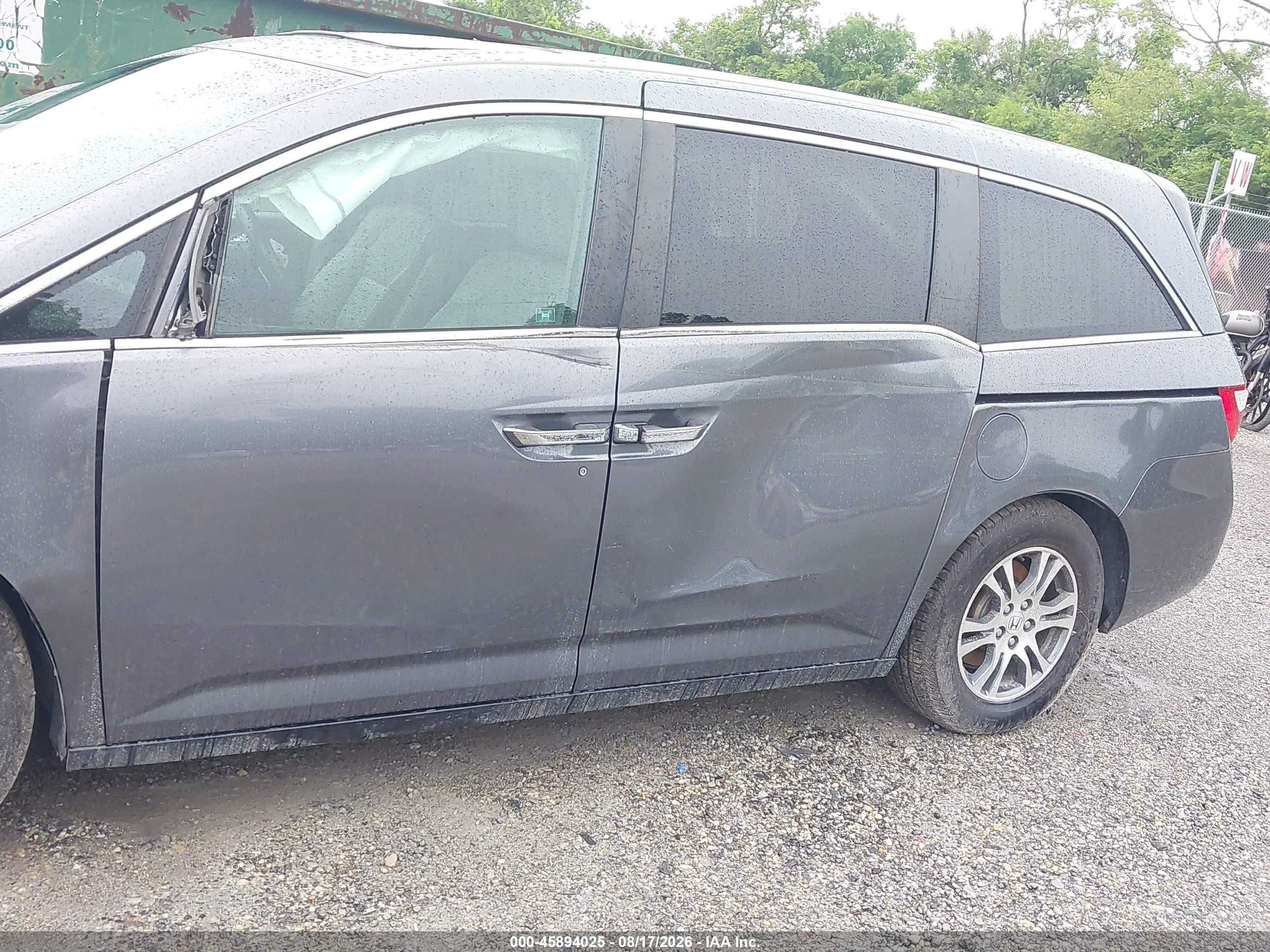 2011 Honda Odyssey Ex-l Gray vin: 5FNRL5H61BB103355