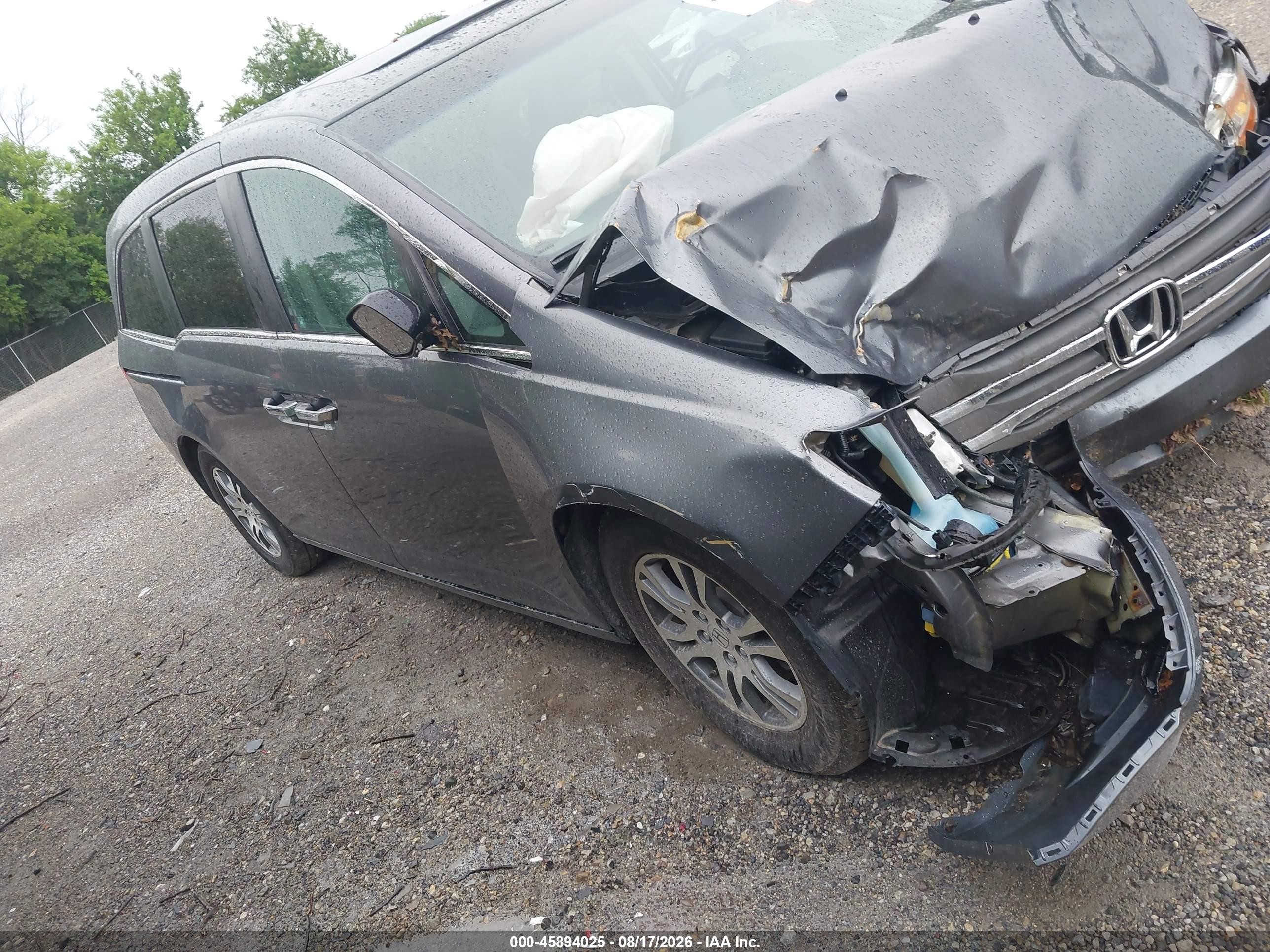 2011 Honda Odyssey Ex-l Gray vin: 5FNRL5H61BB103355