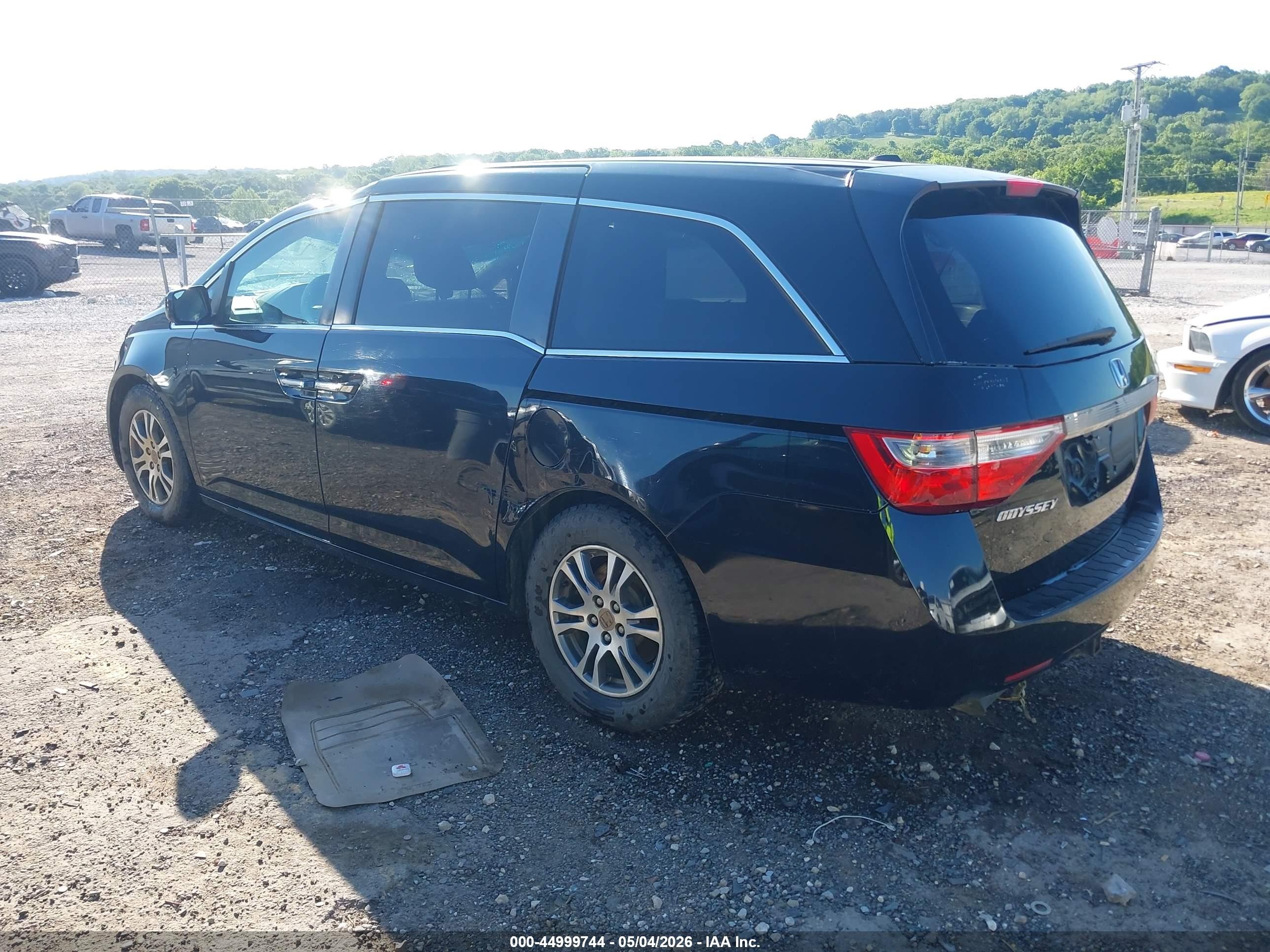 2012 Honda Odyssey Ex-l Black vin: 5FNRL5H61CB005380