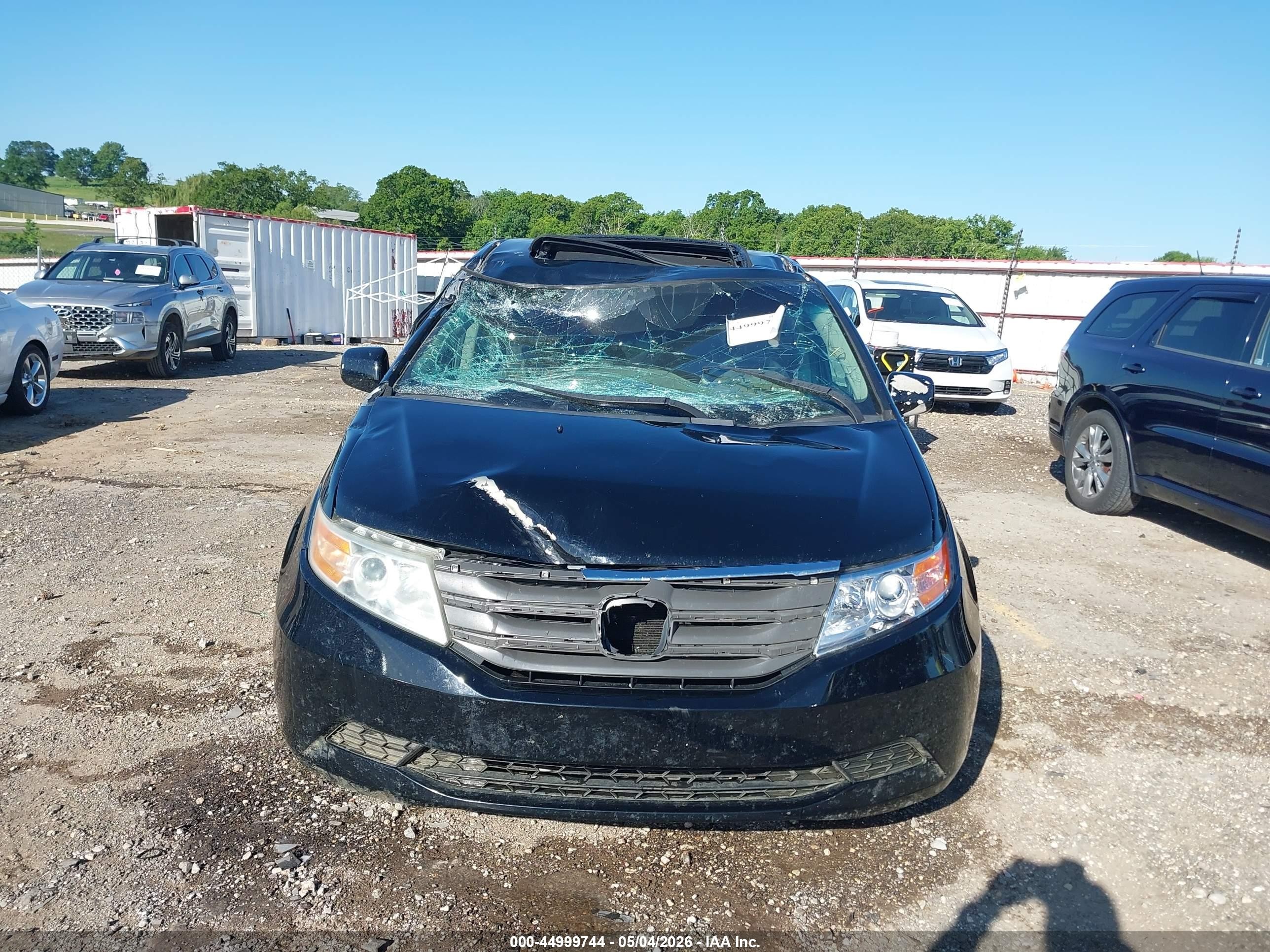 2012 Honda Odyssey Ex-l Black vin: 5FNRL5H61CB005380