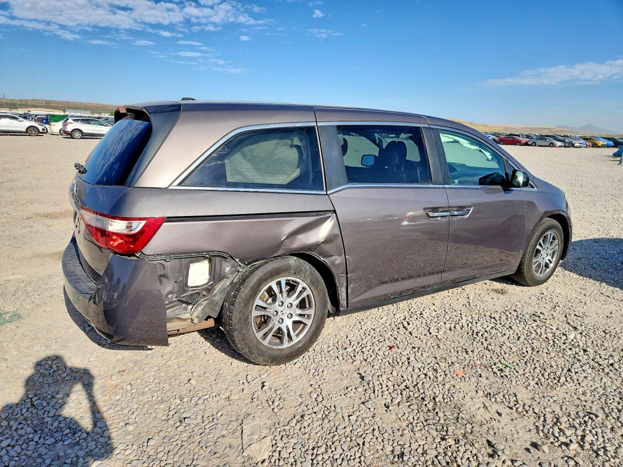 2012 Honda Odyssey Exl Gray vin: 5FNRL5H61CB012314