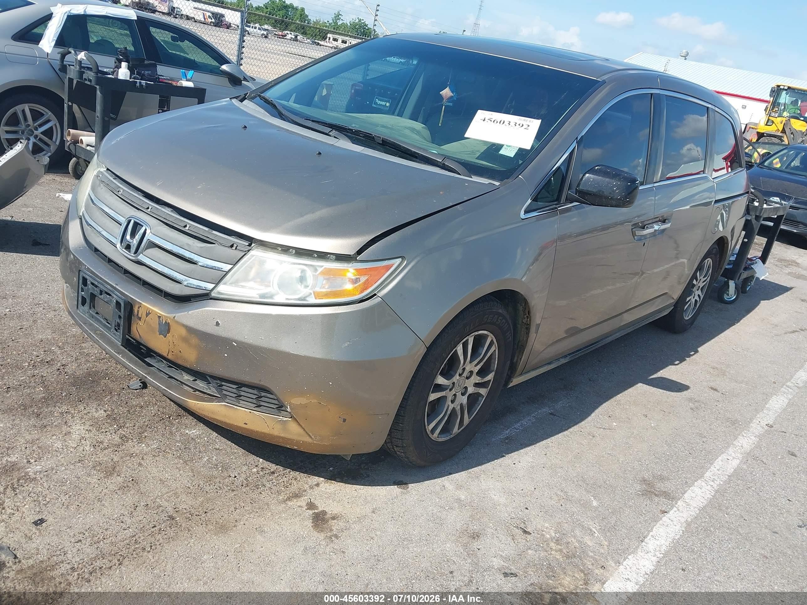 2012 Honda Odyssey Ex-l Бежевый vin: 5FNRL5H61CB022566