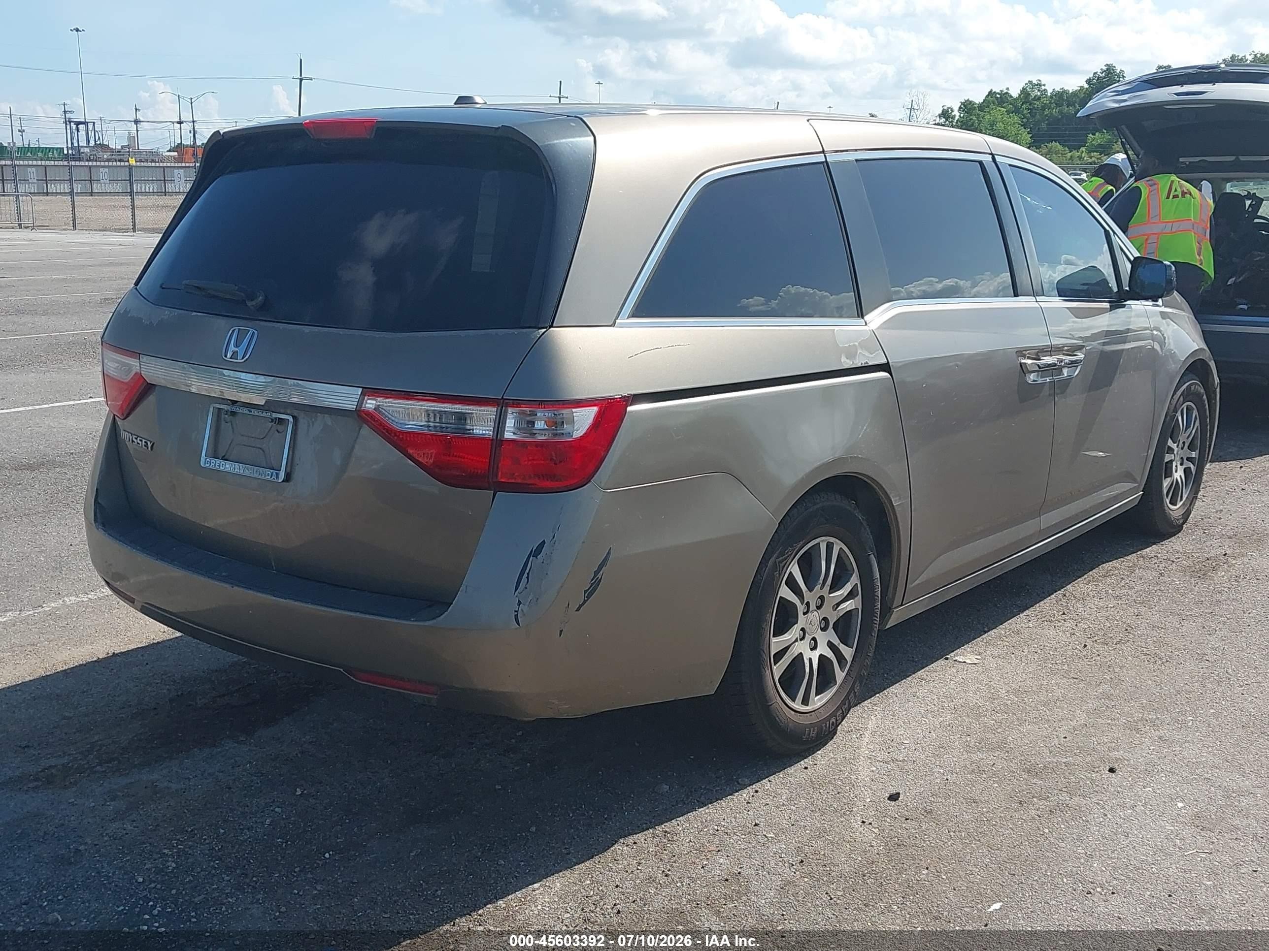 2012 Honda Odyssey Ex-l Бежевый vin: 5FNRL5H61CB022566
