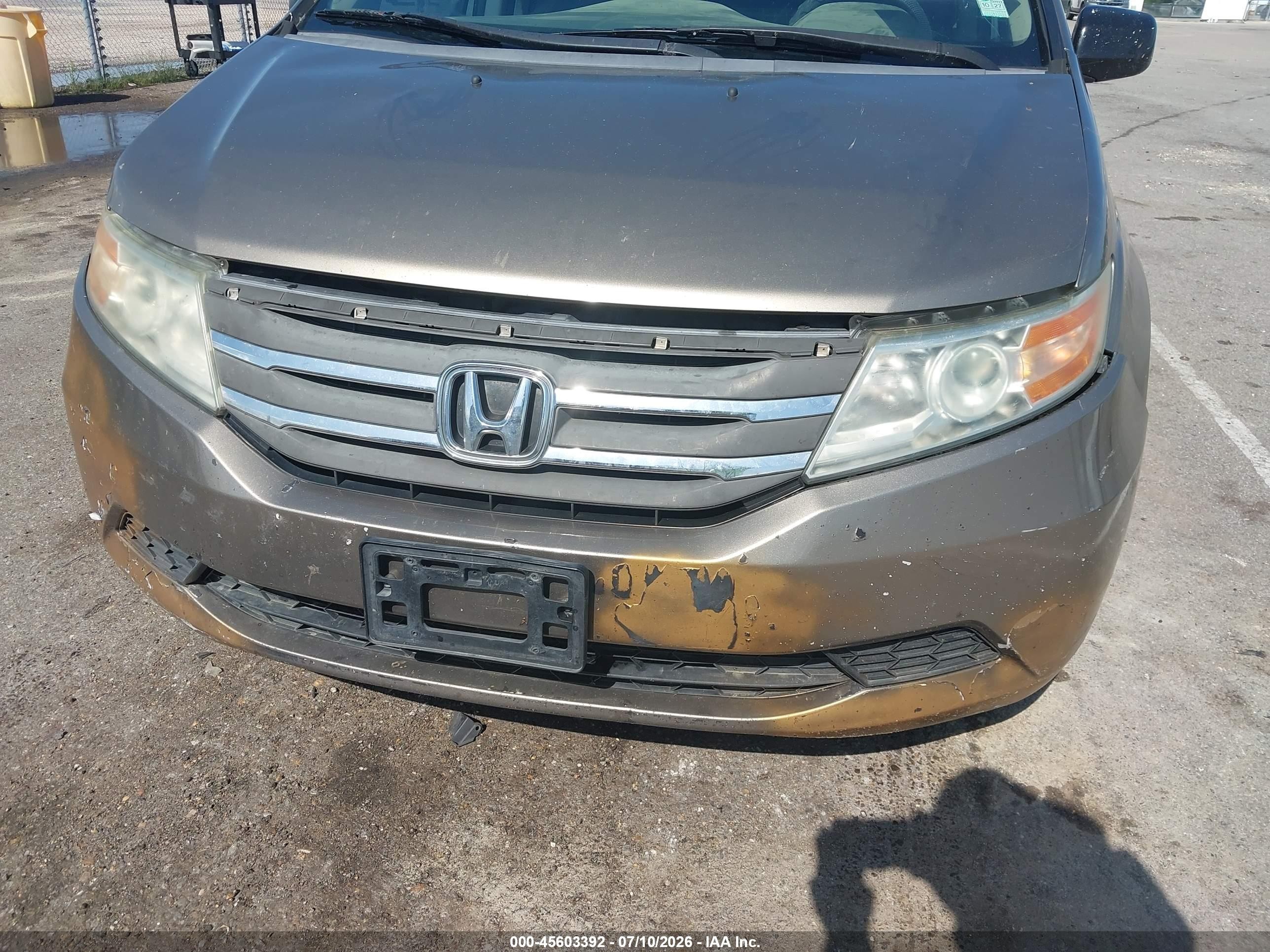 2012 Honda Odyssey Ex-l Бежевый vin: 5FNRL5H61CB022566