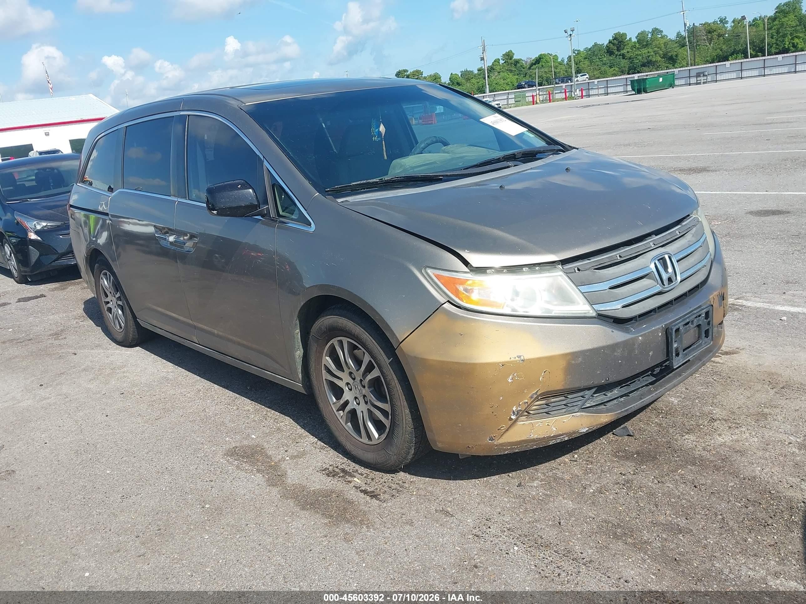 2012 Honda Odyssey Ex-l Бежевый vin: 5FNRL5H61CB022566
