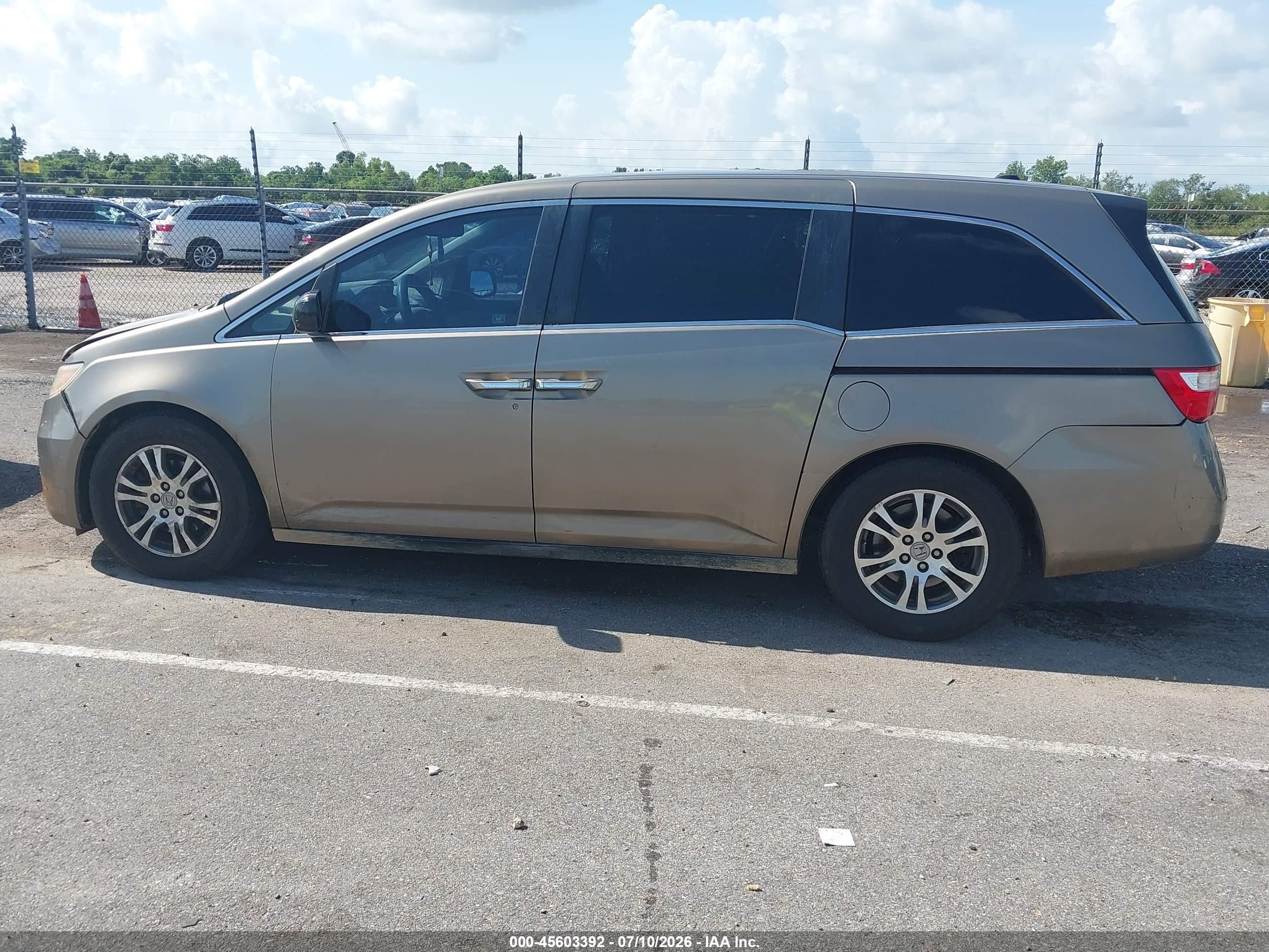 2012 Honda Odyssey Ex-l Бежевый vin: 5FNRL5H61CB022566