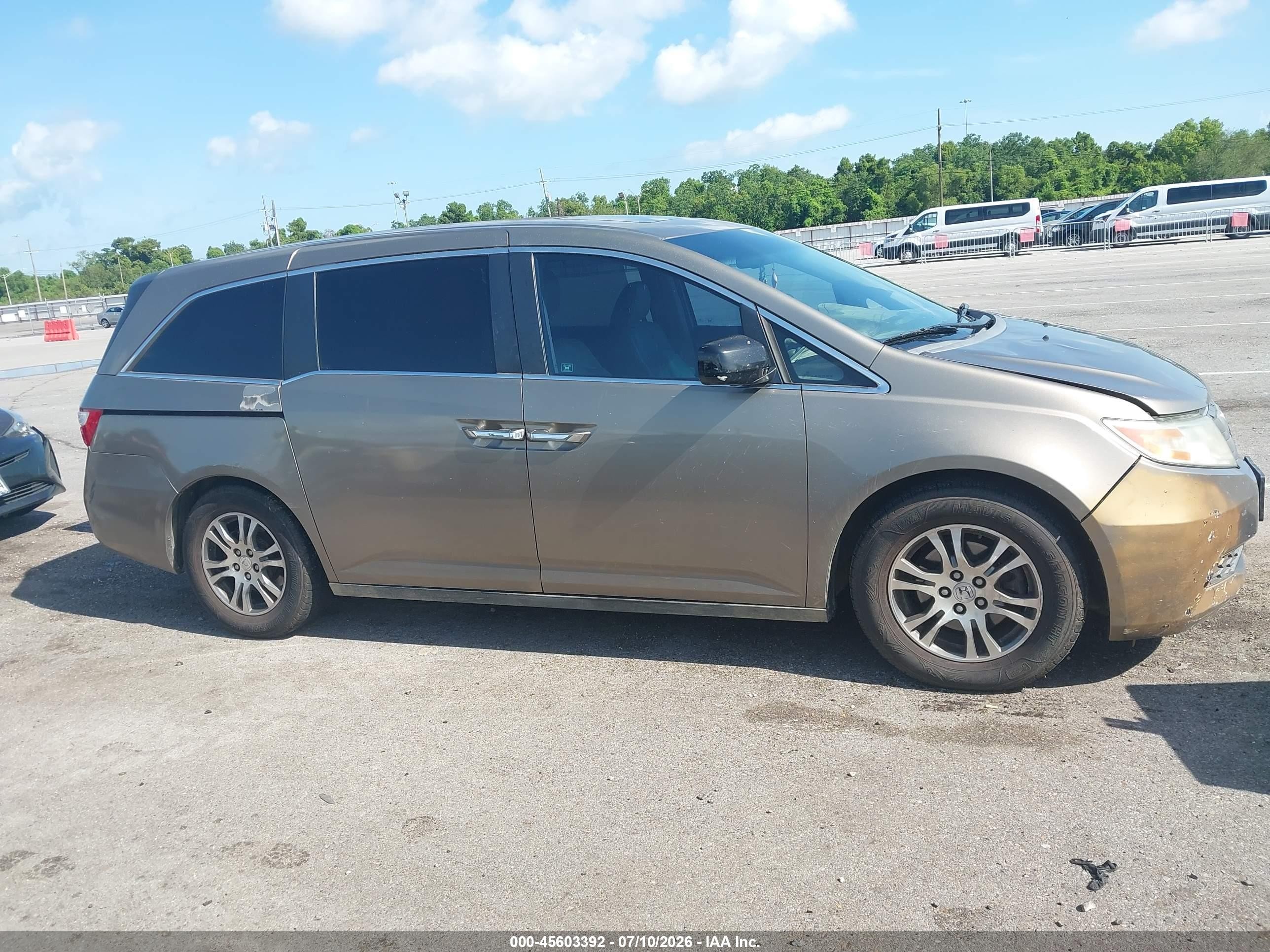 2012 Honda Odyssey Ex-l Бежевый vin: 5FNRL5H61CB022566