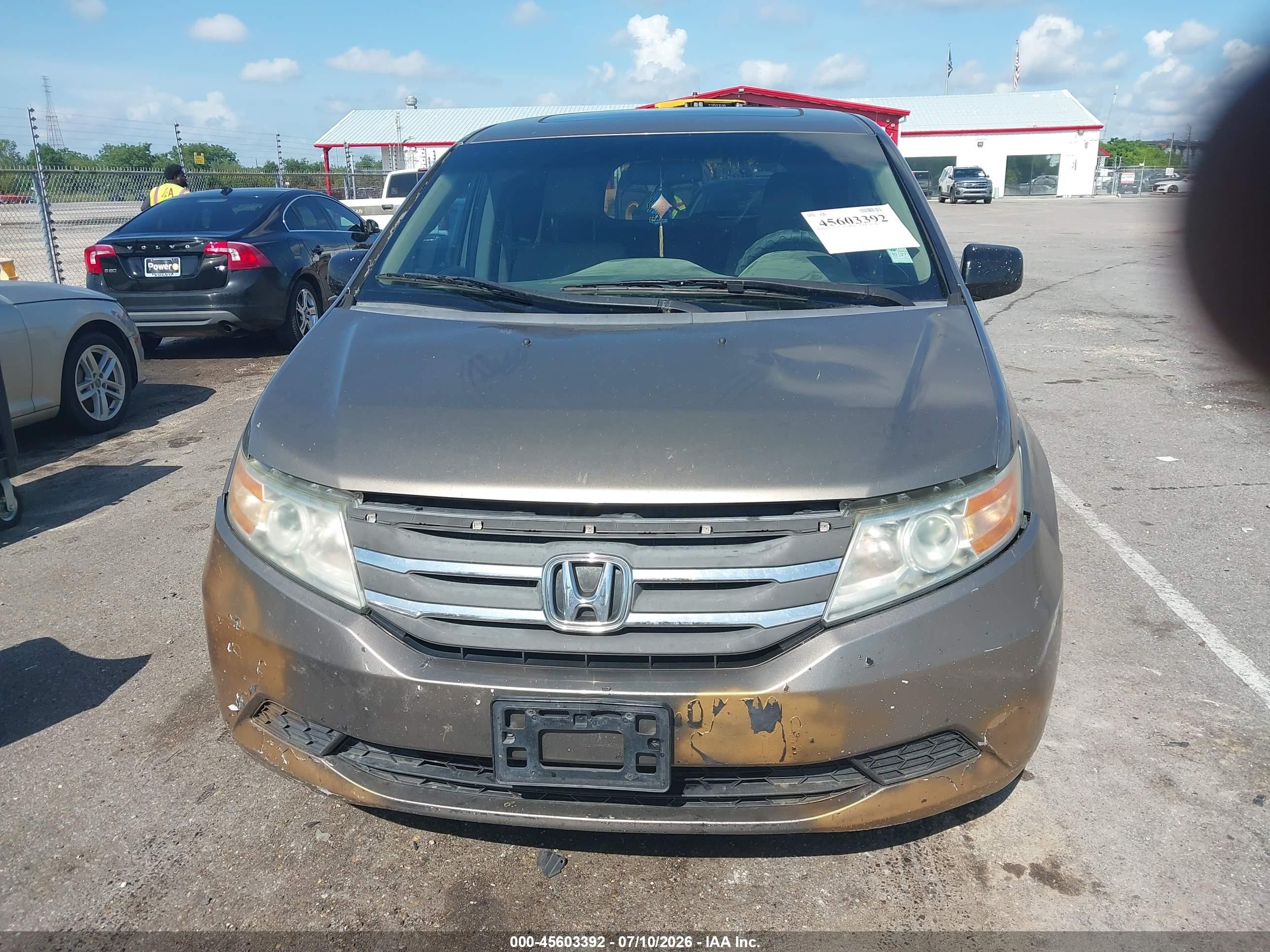 2012 Honda Odyssey Ex-l Бежевый vin: 5FNRL5H61CB022566