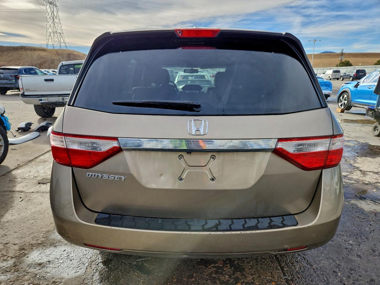 2012 Honda Odyssey Exl Желто-коричневый vin: 5FNRL5H61CB033020
