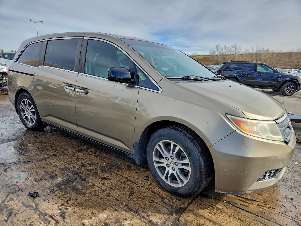 2012 Honda Odyssey Exl Желто-коричневый vin: 5FNRL5H61CB033020