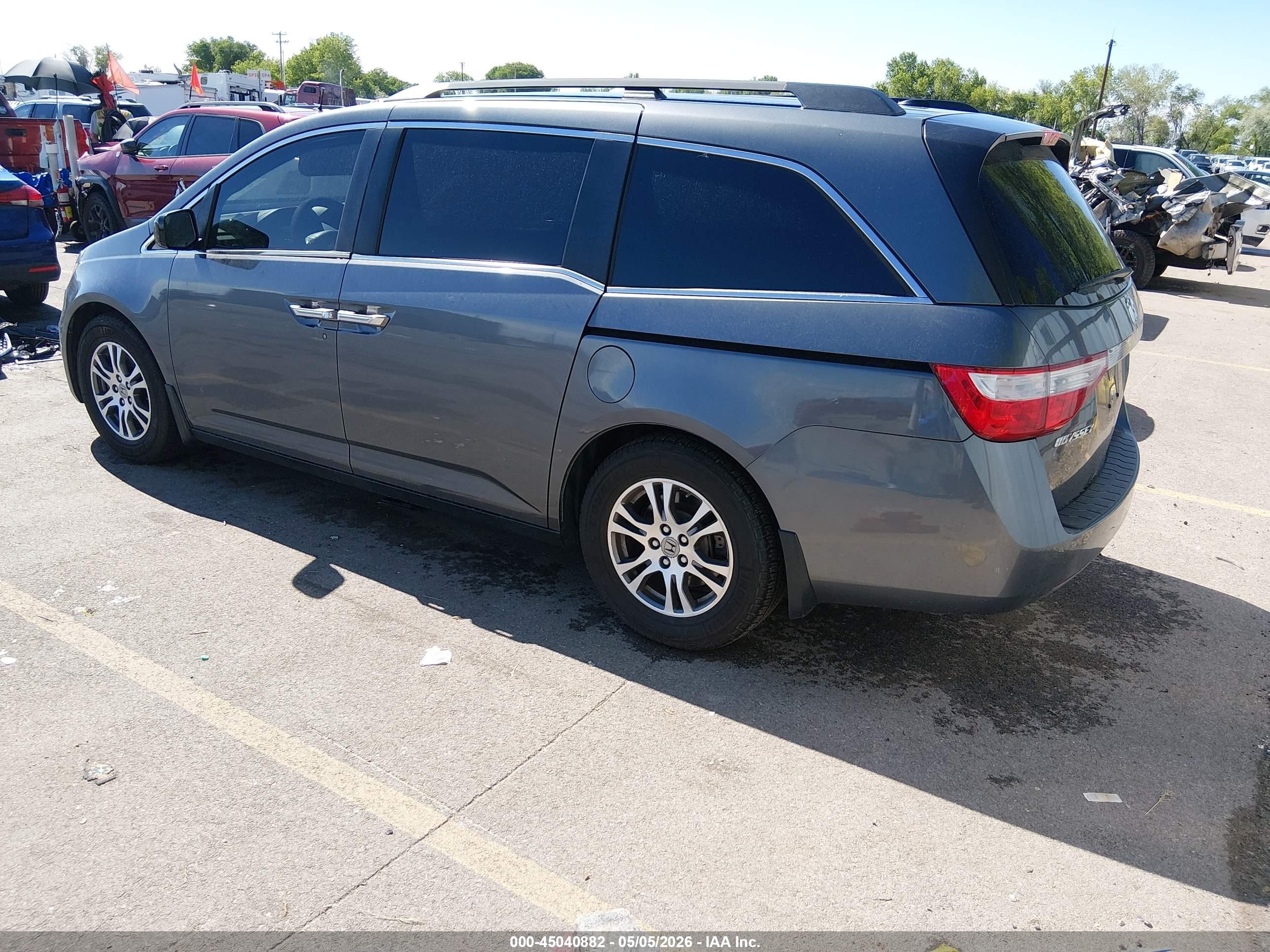 2012 Honda Odyssey Ex-l Gray vin: 5FNRL5H61CB037388