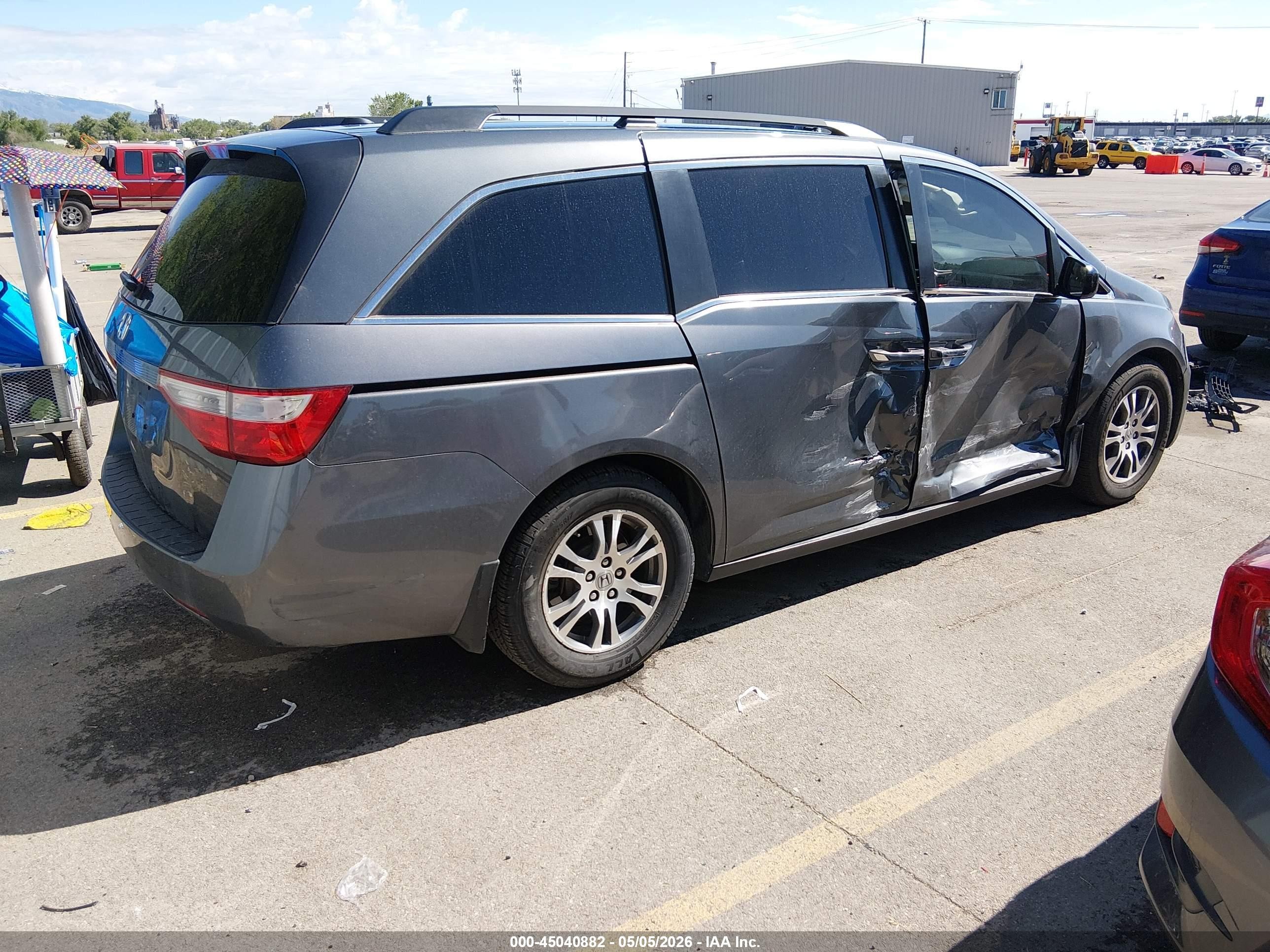 2012 Honda Odyssey Ex-l Gray vin: 5FNRL5H61CB037388
