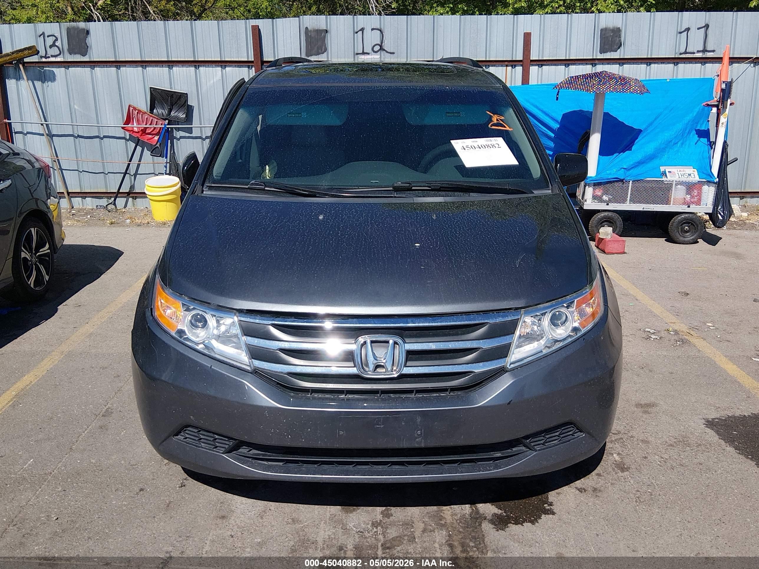 2012 Honda Odyssey Ex-l Gray vin: 5FNRL5H61CB037388
