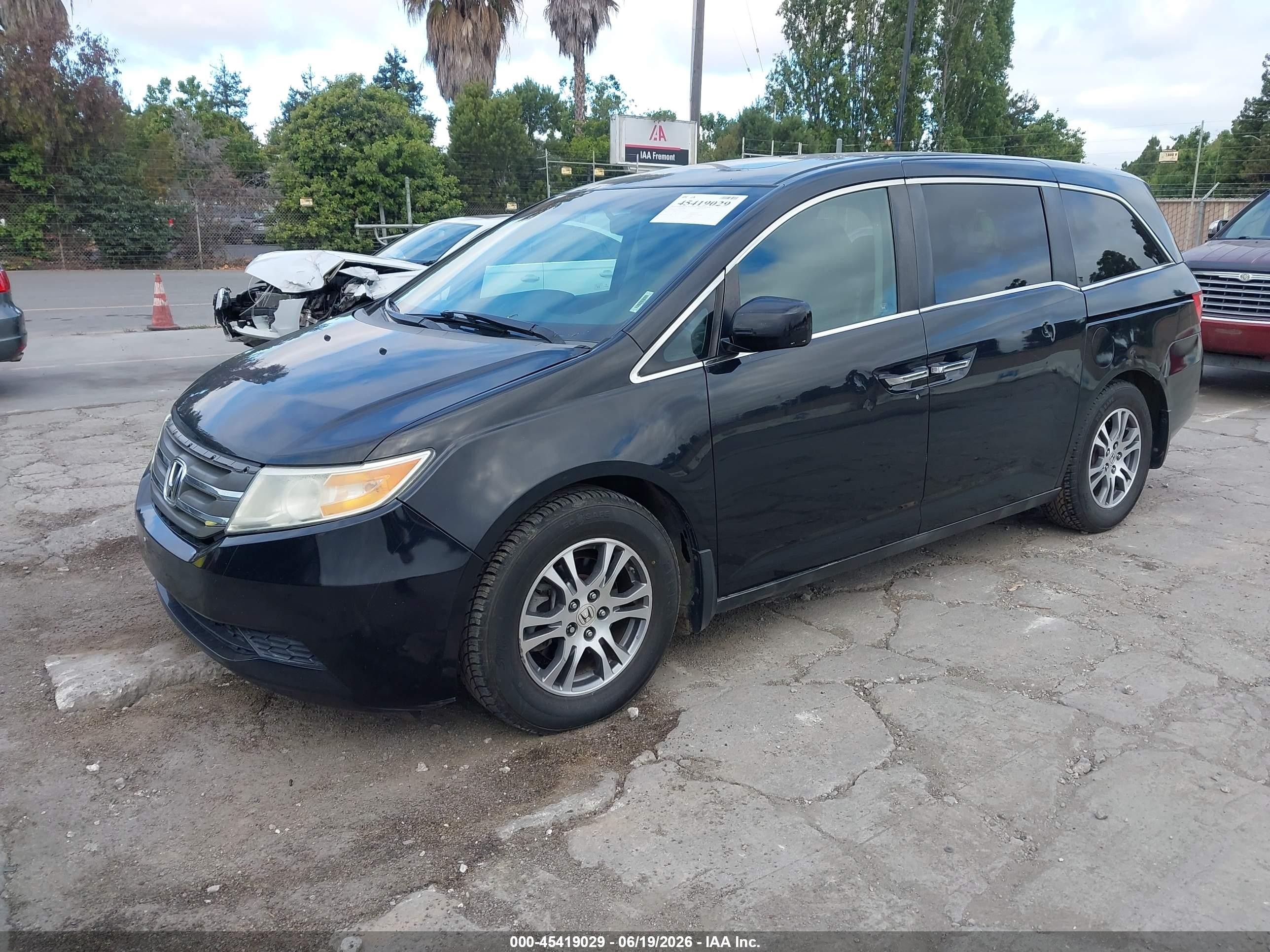 2012 Honda Odyssey Ex-l Black vin: 5FNRL5H61CB048780