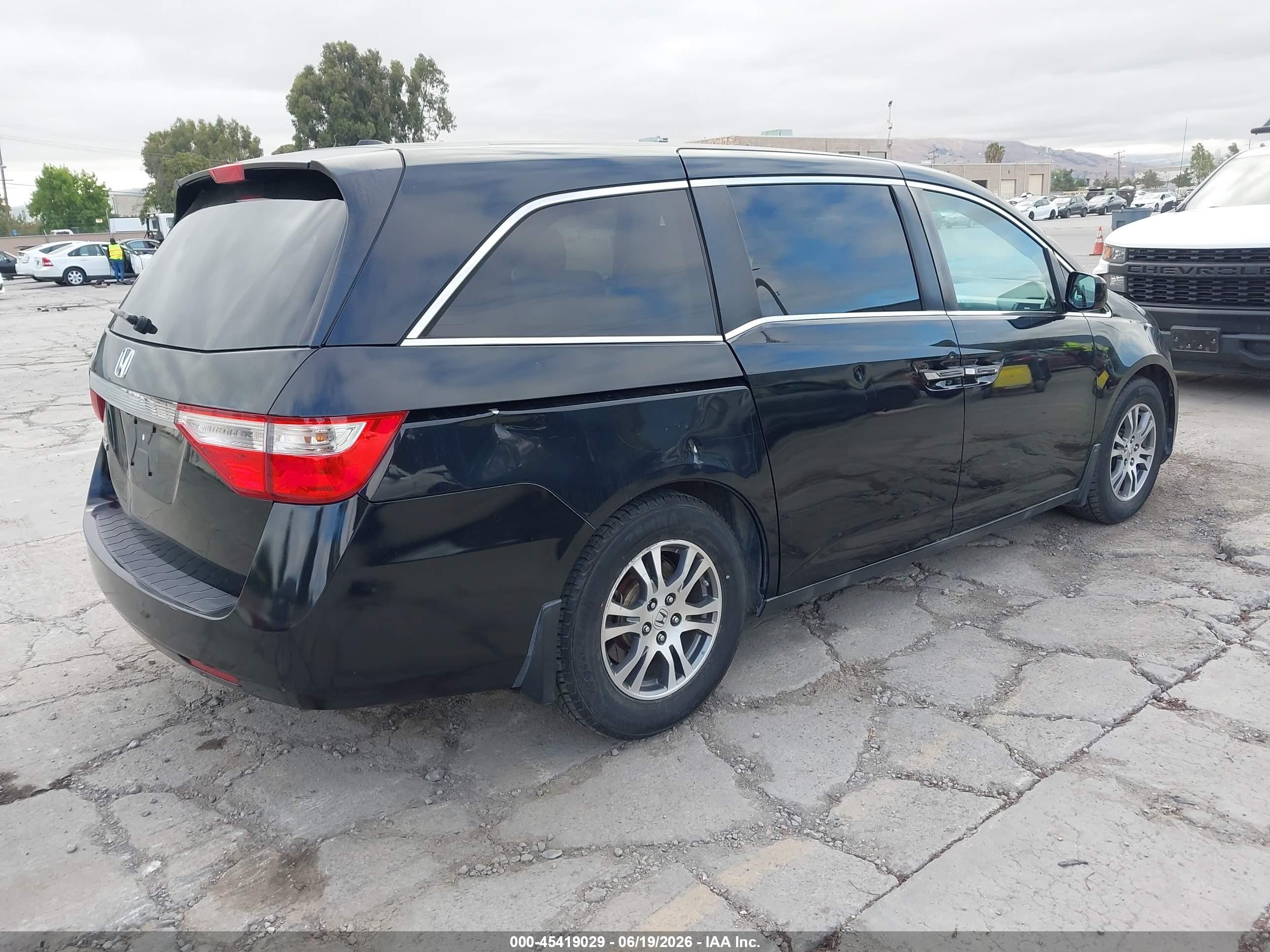2012 Honda Odyssey Ex-l Black vin: 5FNRL5H61CB048780