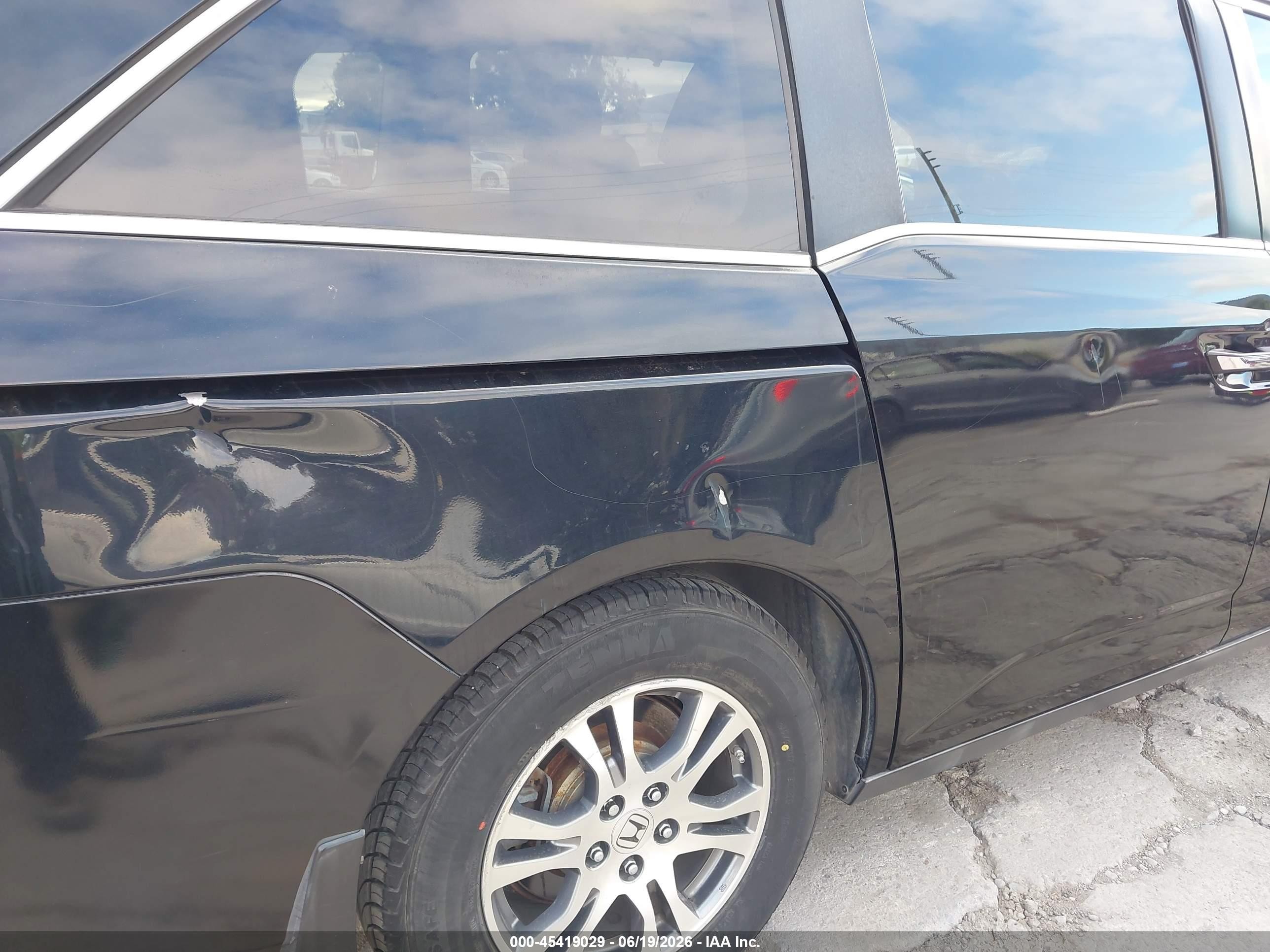 2012 Honda Odyssey Ex-l Black vin: 5FNRL5H61CB048780