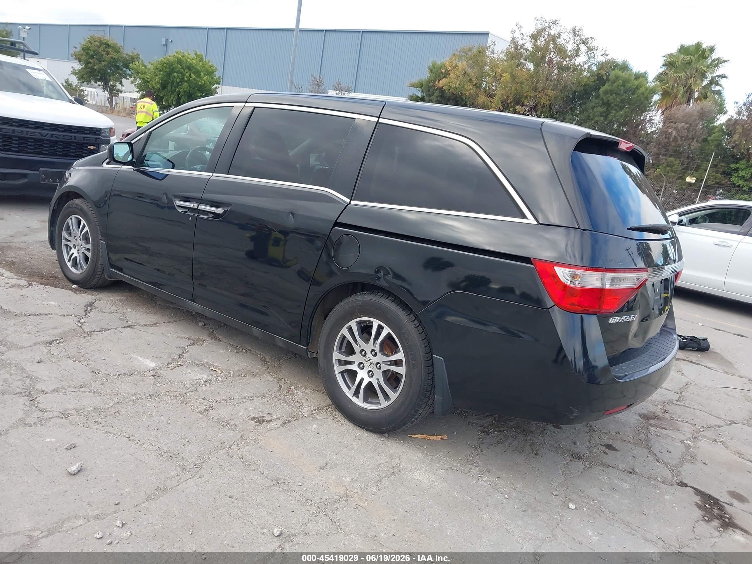 2012 Honda Odyssey Ex-l Black vin: 5FNRL5H61CB048780