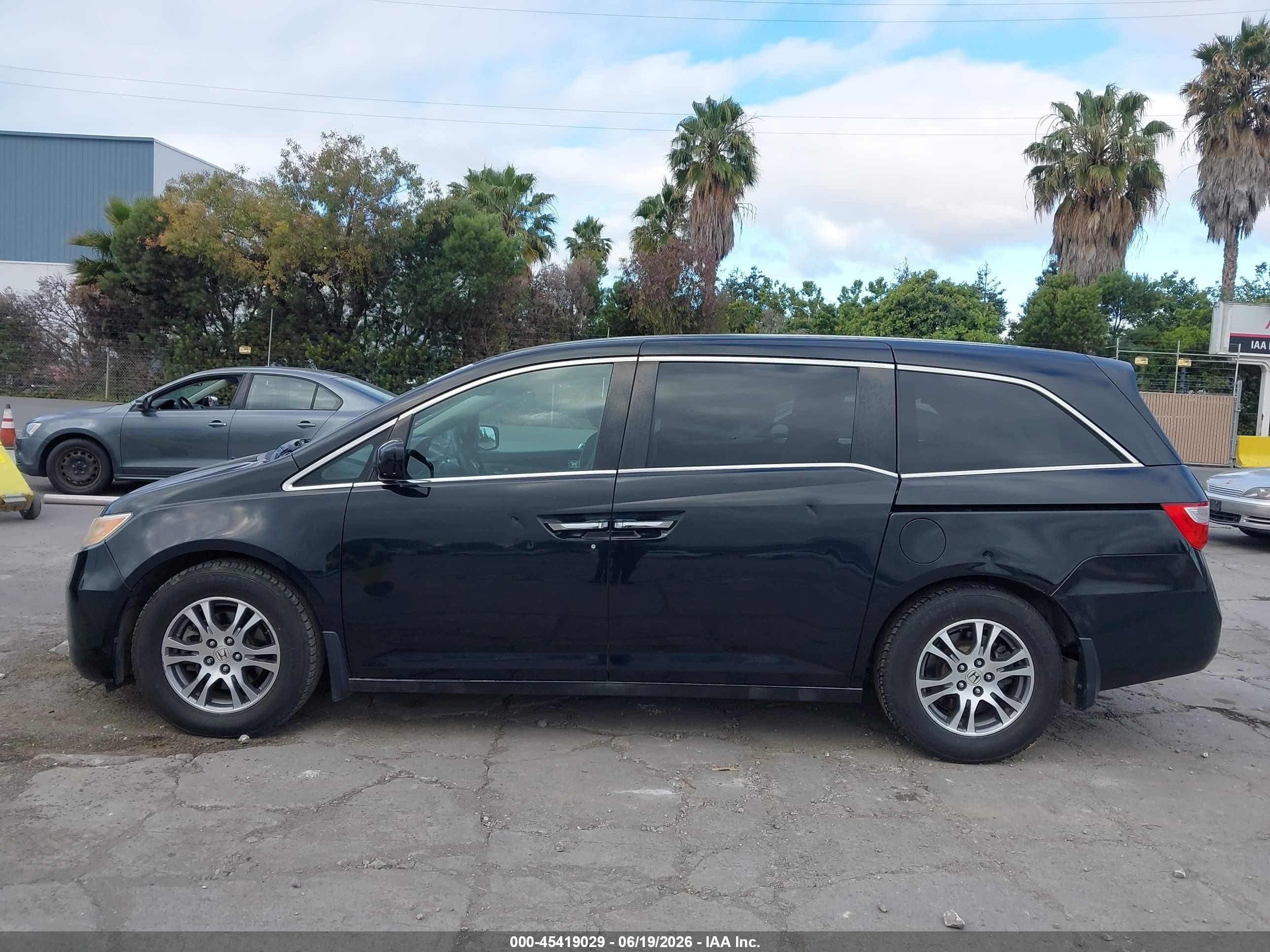 2012 Honda Odyssey Ex-l Black vin: 5FNRL5H61CB048780