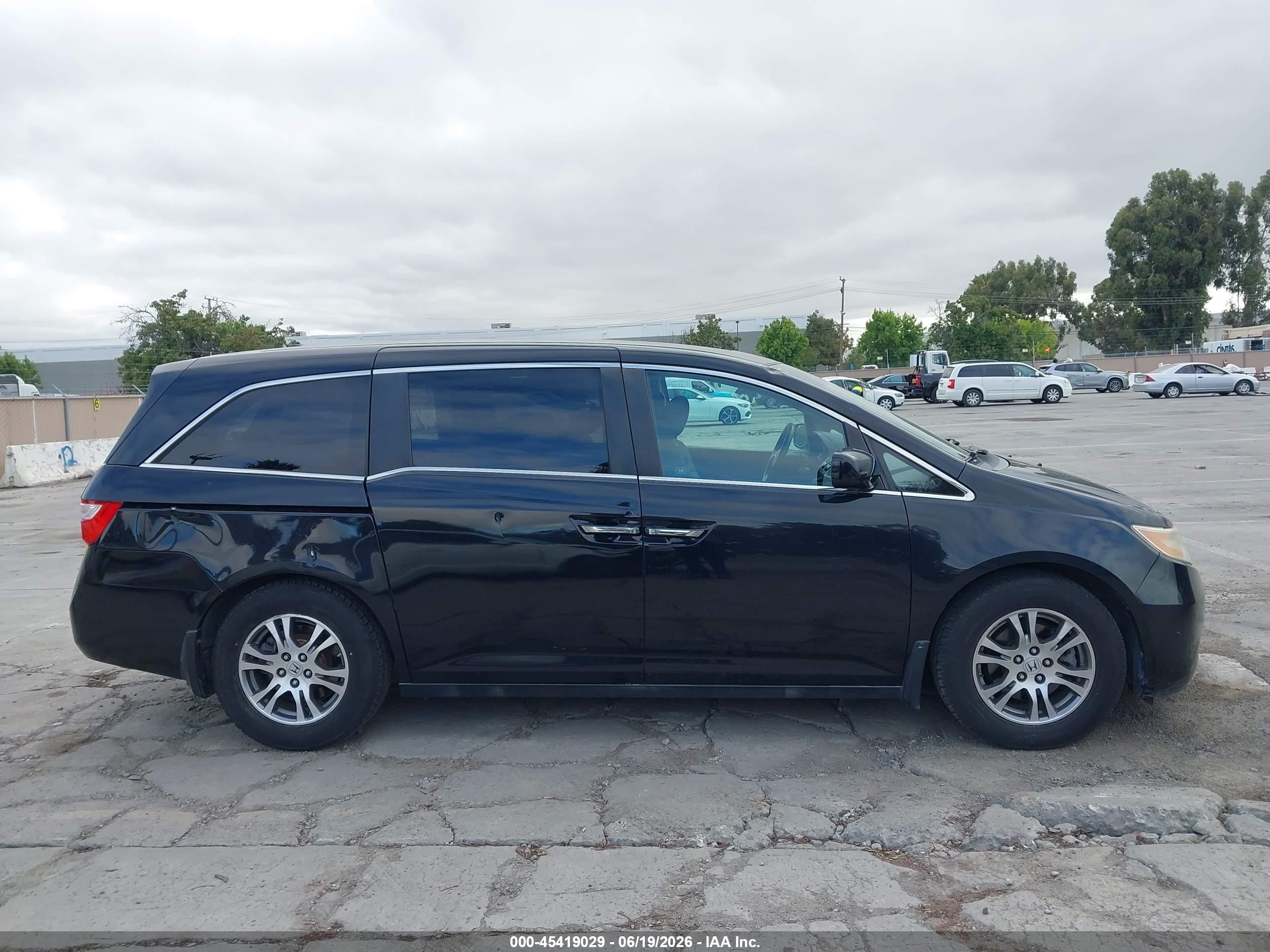 2012 Honda Odyssey Ex-l Black vin: 5FNRL5H61CB048780