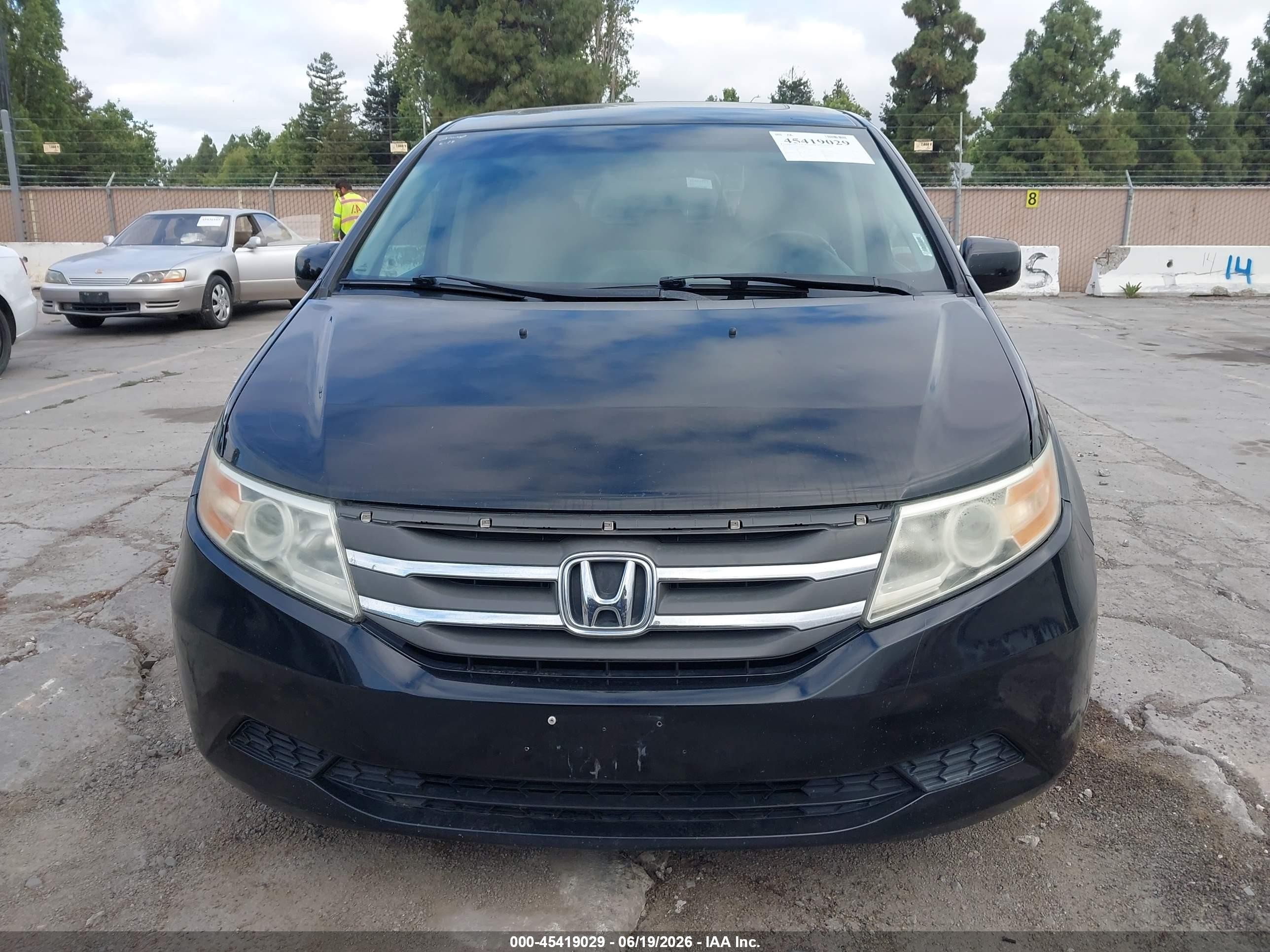 2012 Honda Odyssey Ex-l Black vin: 5FNRL5H61CB048780