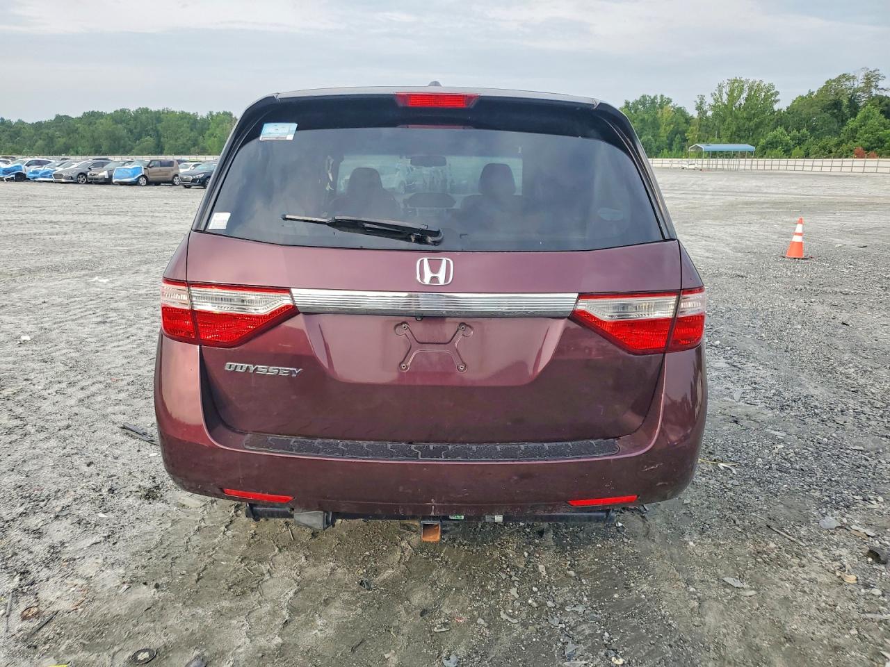 2012 Honda Odyssey Exl Burgundy vin: 5FNRL5H61CB055583