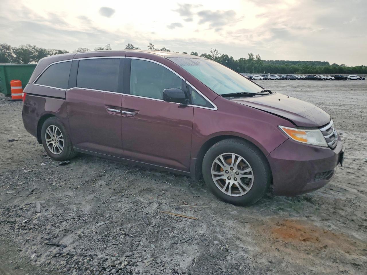 2012 Honda Odyssey Exl Burgundy vin: 5FNRL5H61CB055583
