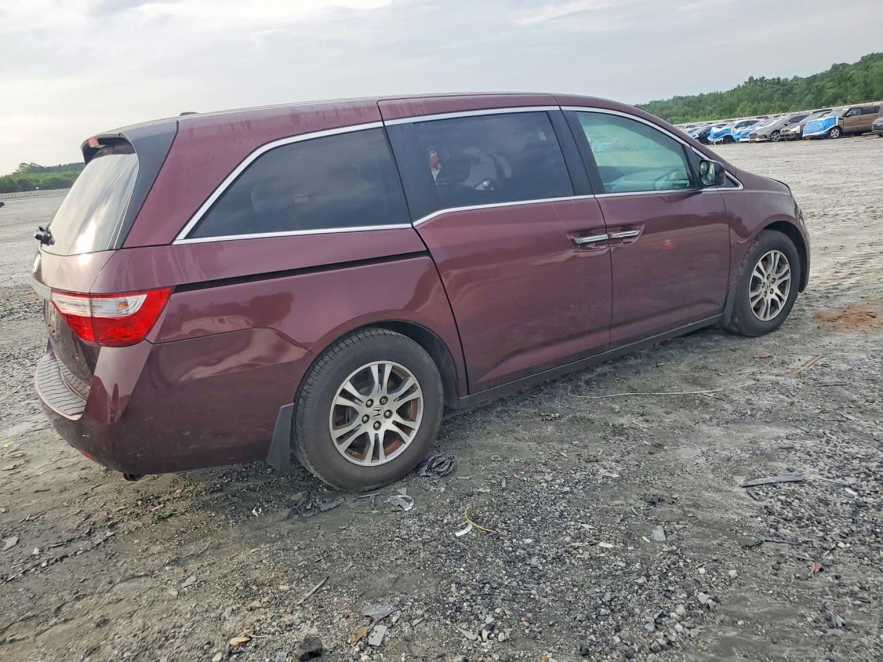 2012 Honda Odyssey Exl Burgundy vin: 5FNRL5H61CB055583