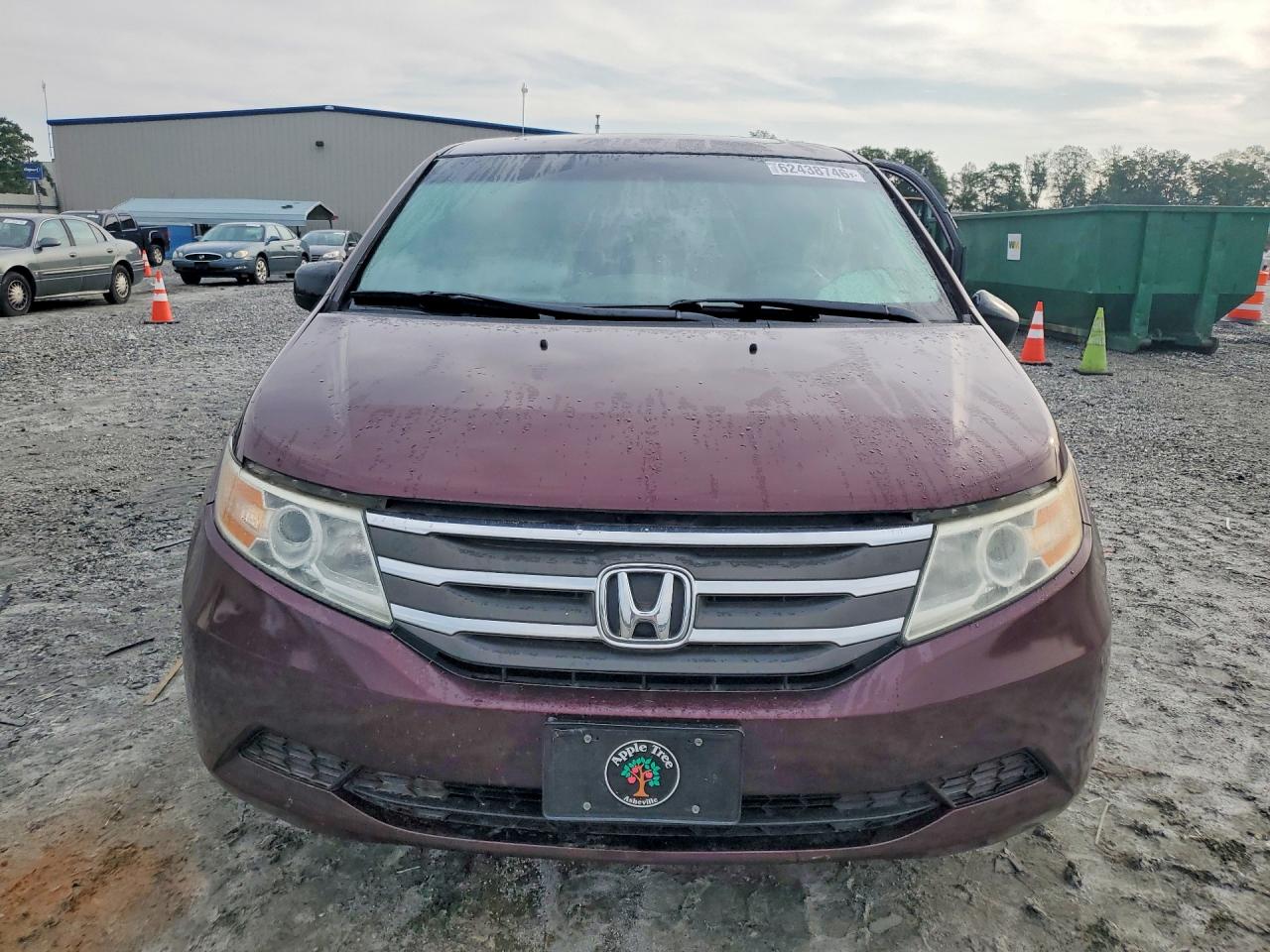 2012 Honda Odyssey Exl Burgundy vin: 5FNRL5H61CB055583